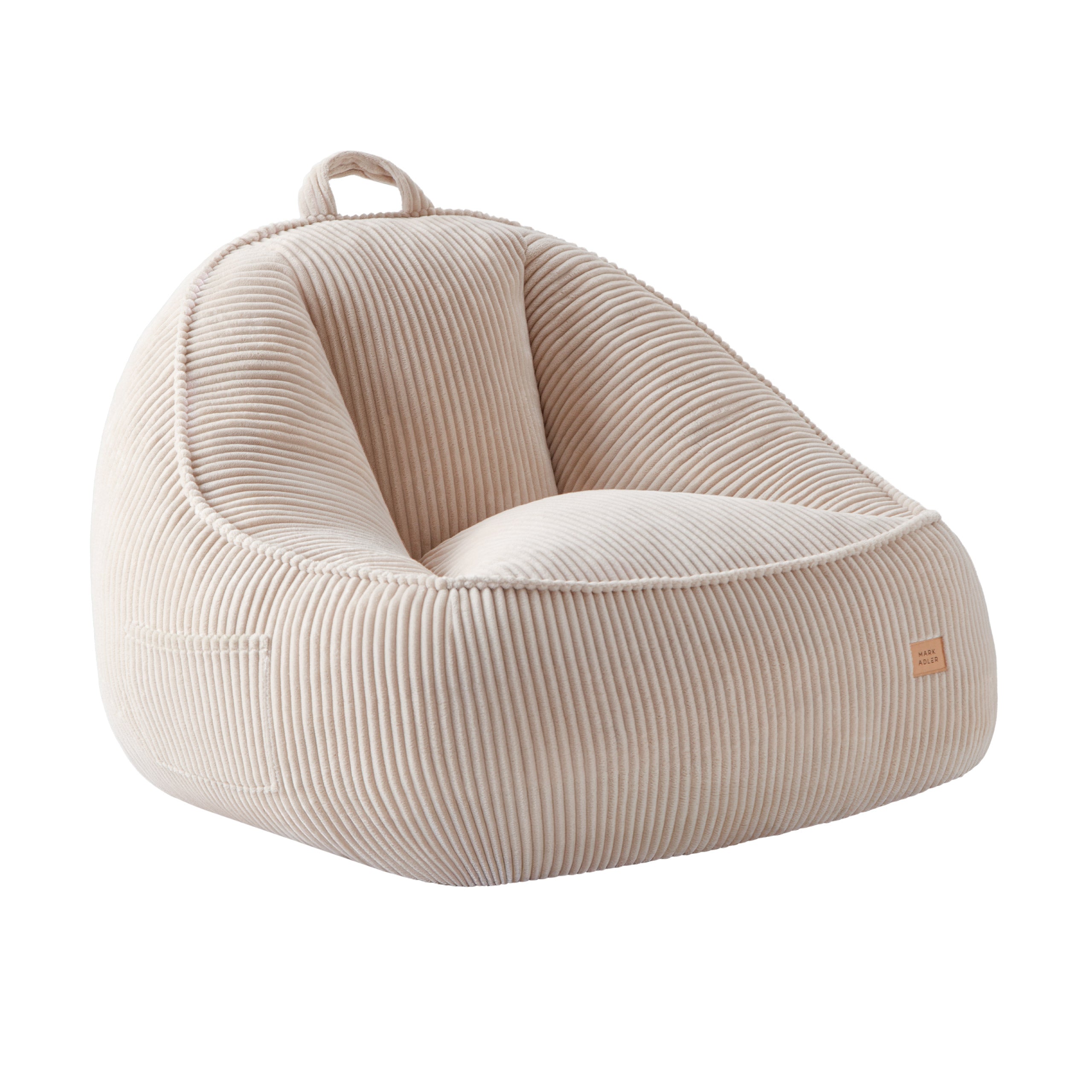 Corduroy poef stoel met rugleuning Mark Adler Comfy 4.0 Beige