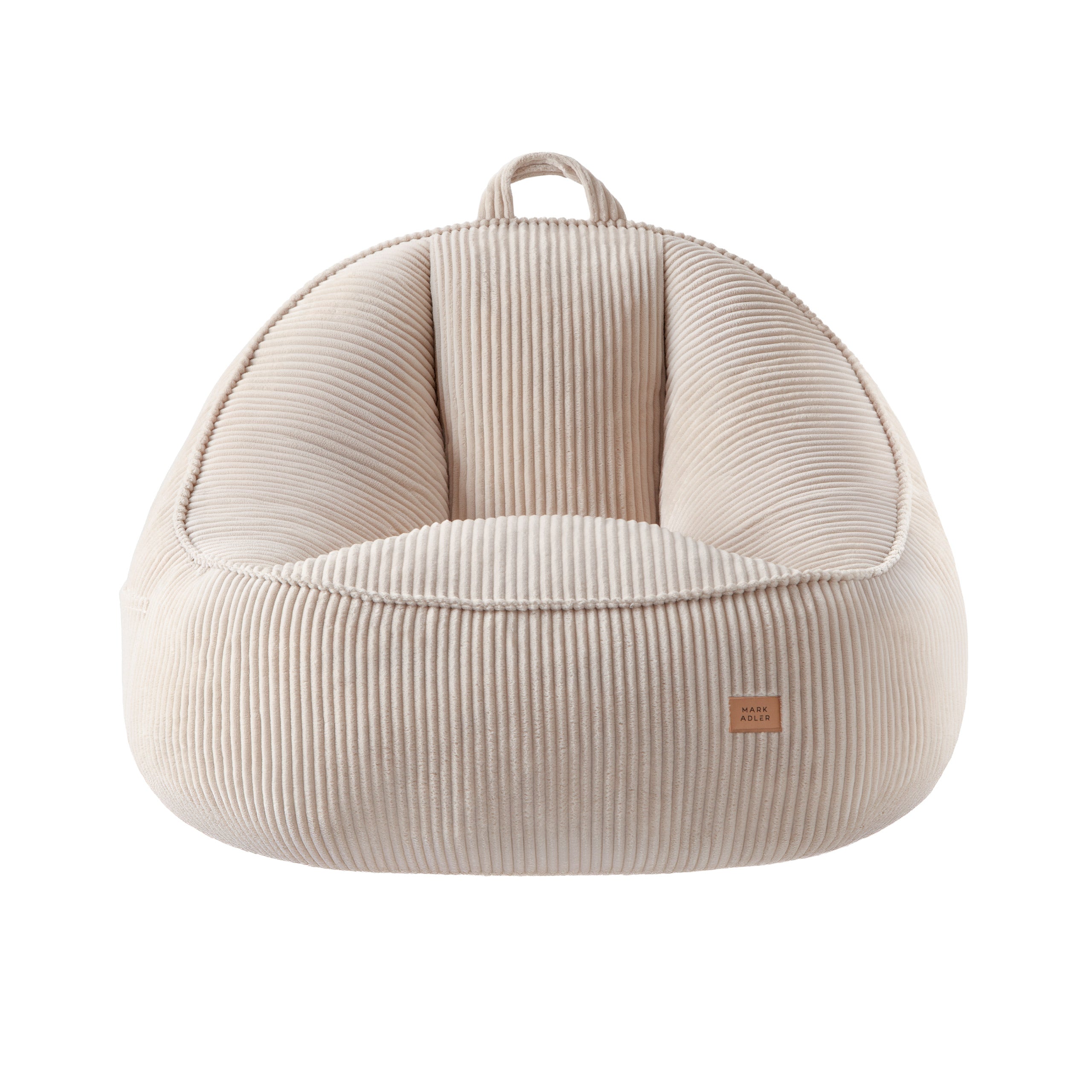 Corduroy poef stoel met rugleuning Mark Adler Comfy 4.0 Beige
