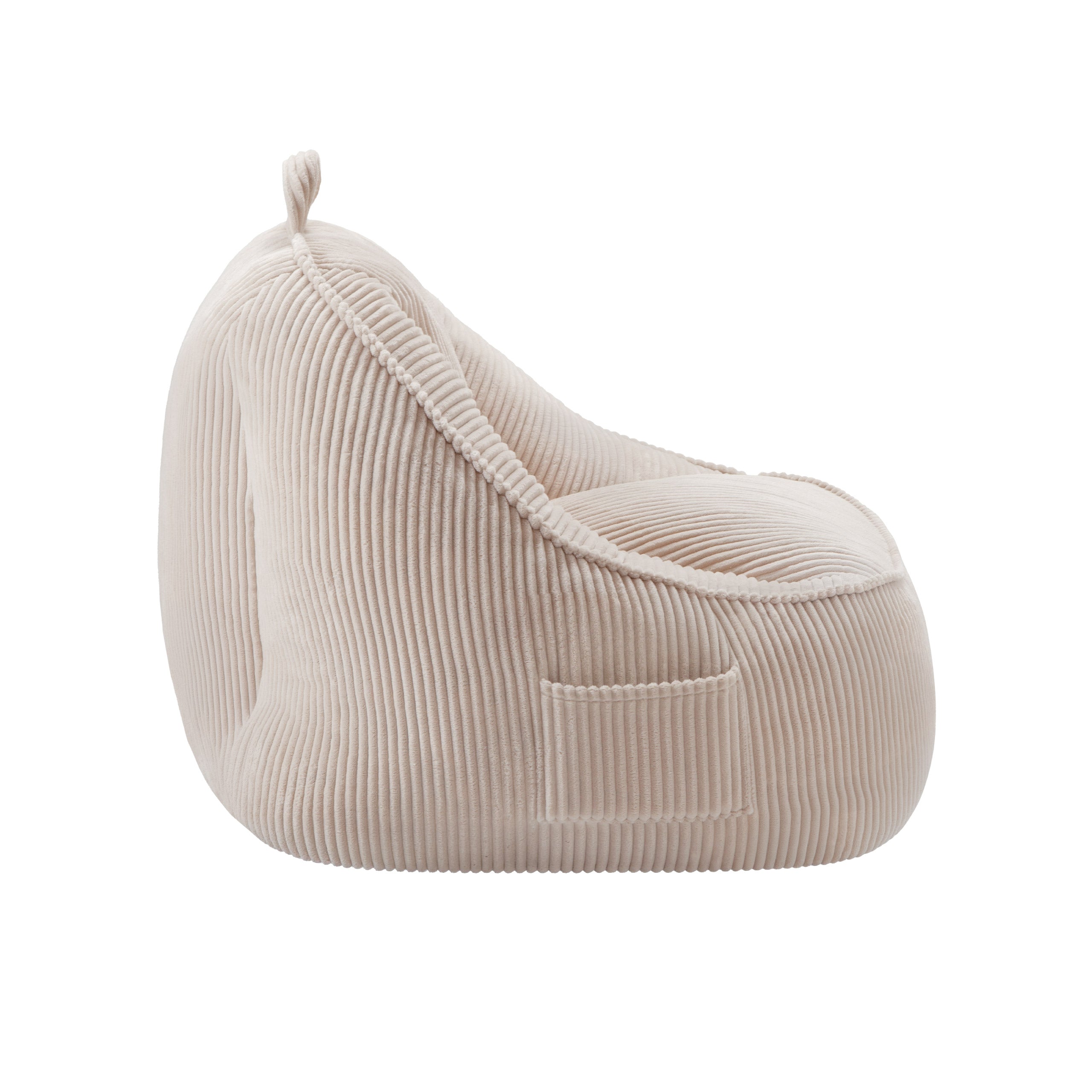 Corduroy poef stoel met rugleuning Mark Adler Comfy 4.0 Beige