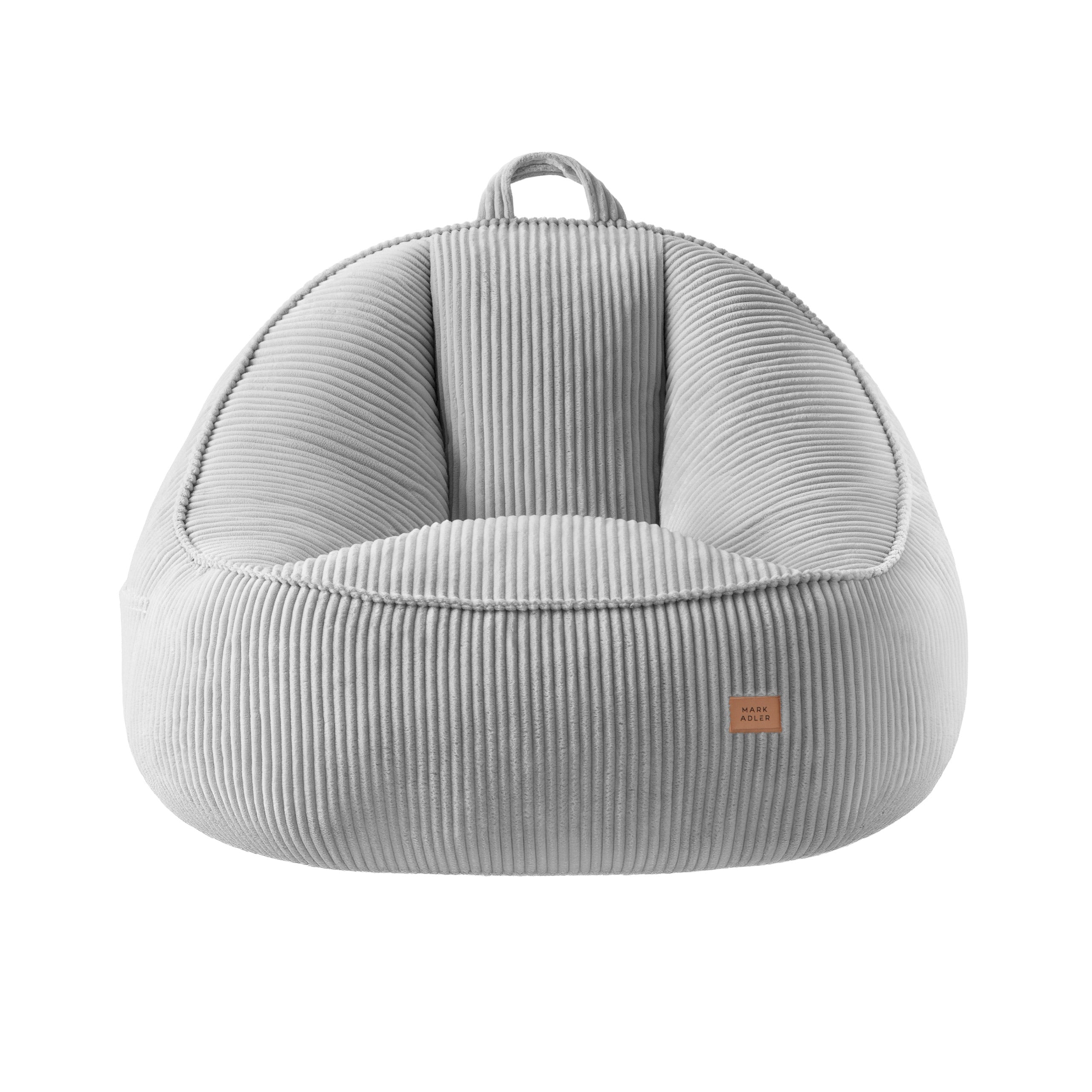Corduroy poef stoel met rugleuning Mark Adler Comfy 4.0 Grey