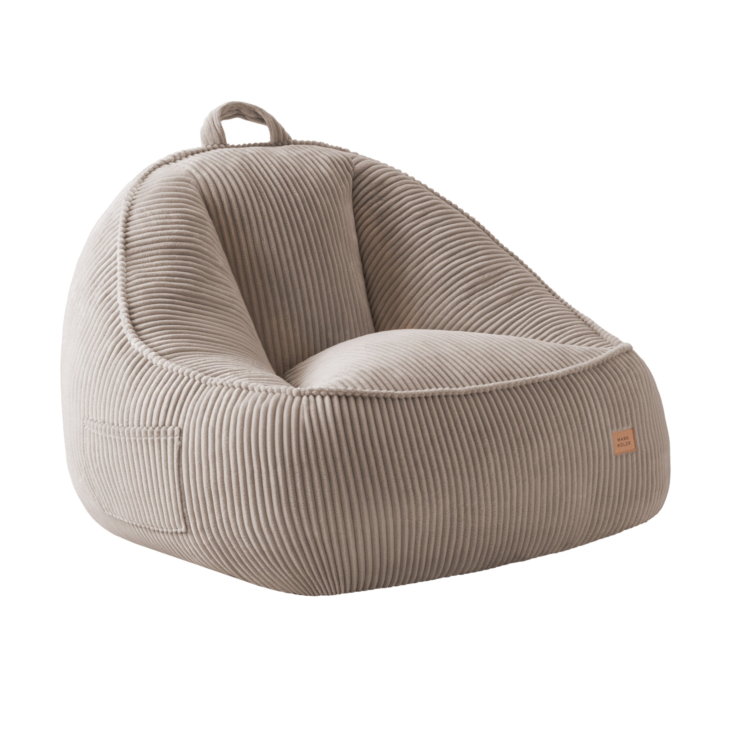 Corduroy poef stoel met rugleuning Mark Adler Comfy 4.0 Taupe