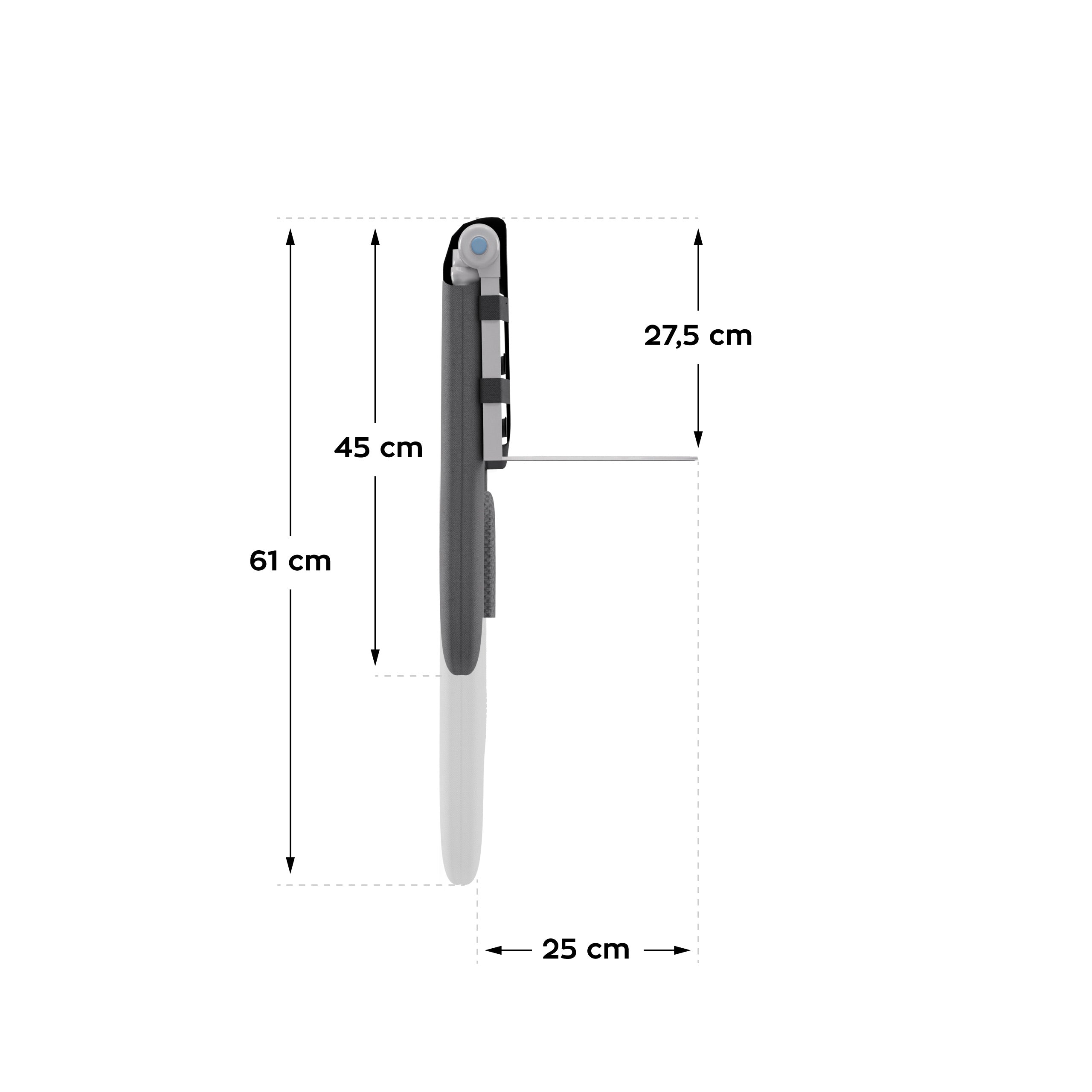 Veiligheidshek voor bed 150cm Tulano Cover 25 Grijs