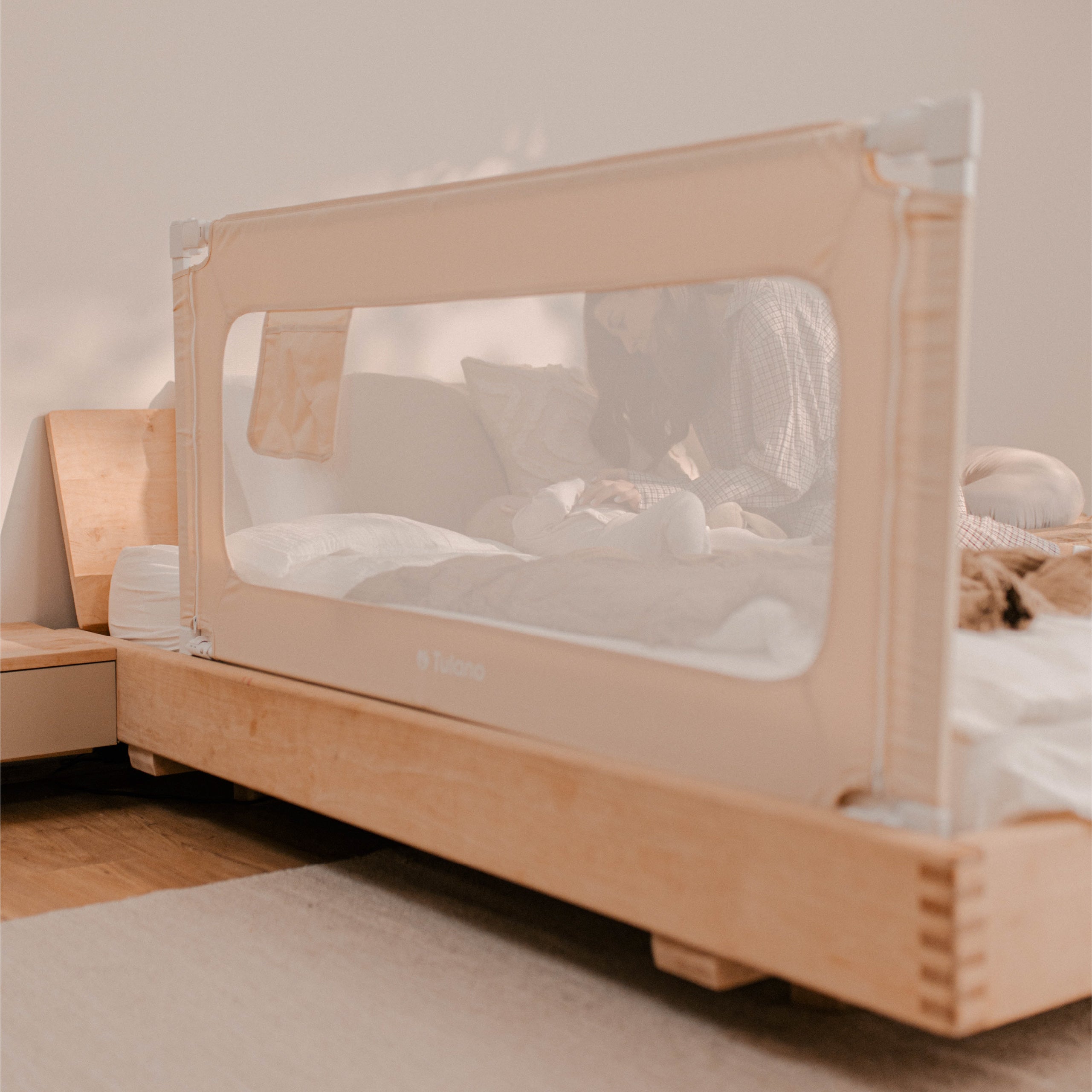 Veiligheidshek voor bed 160 cm Tulano Cover 46 Beige