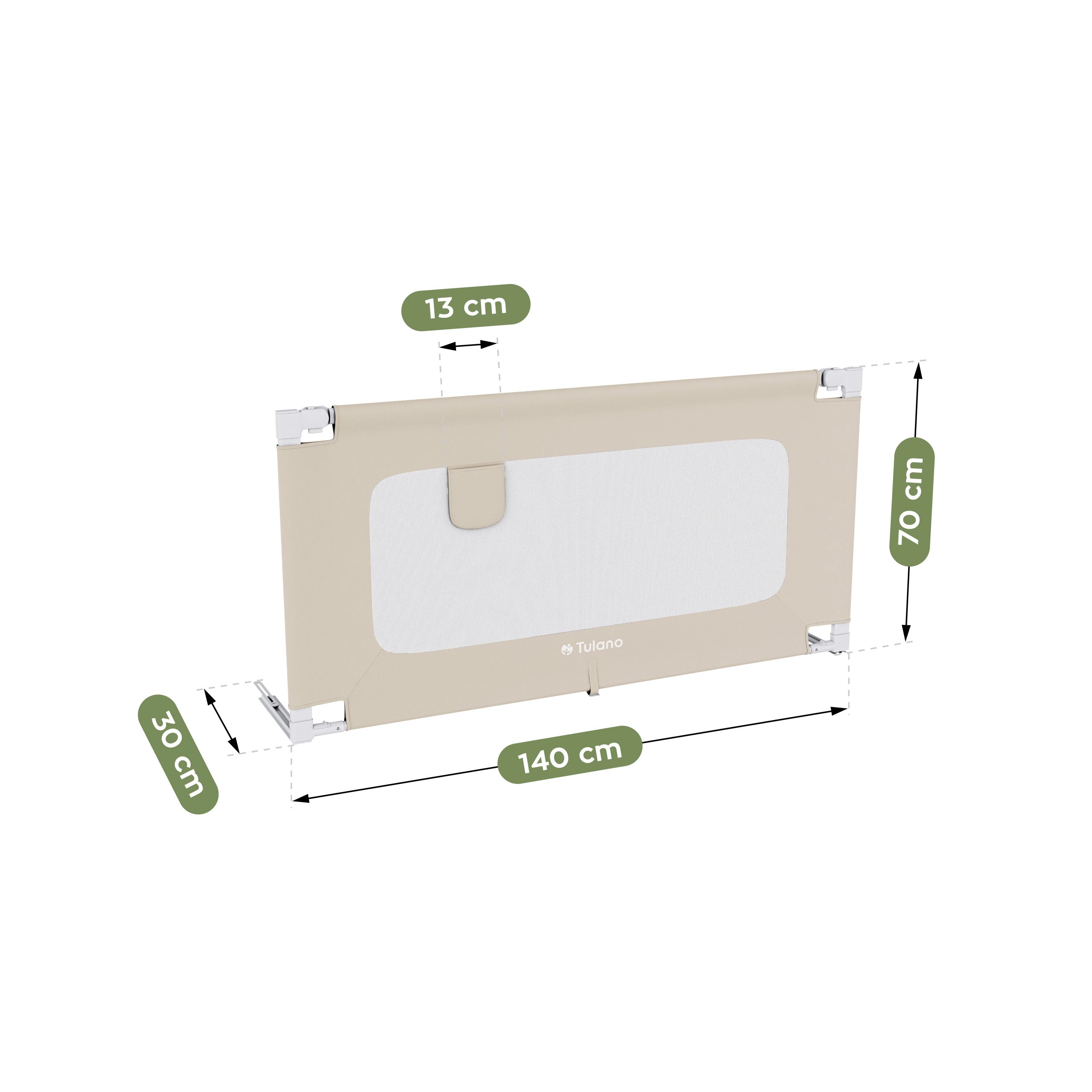 Bedhek 140 cm Tulano Cover 44 Beige