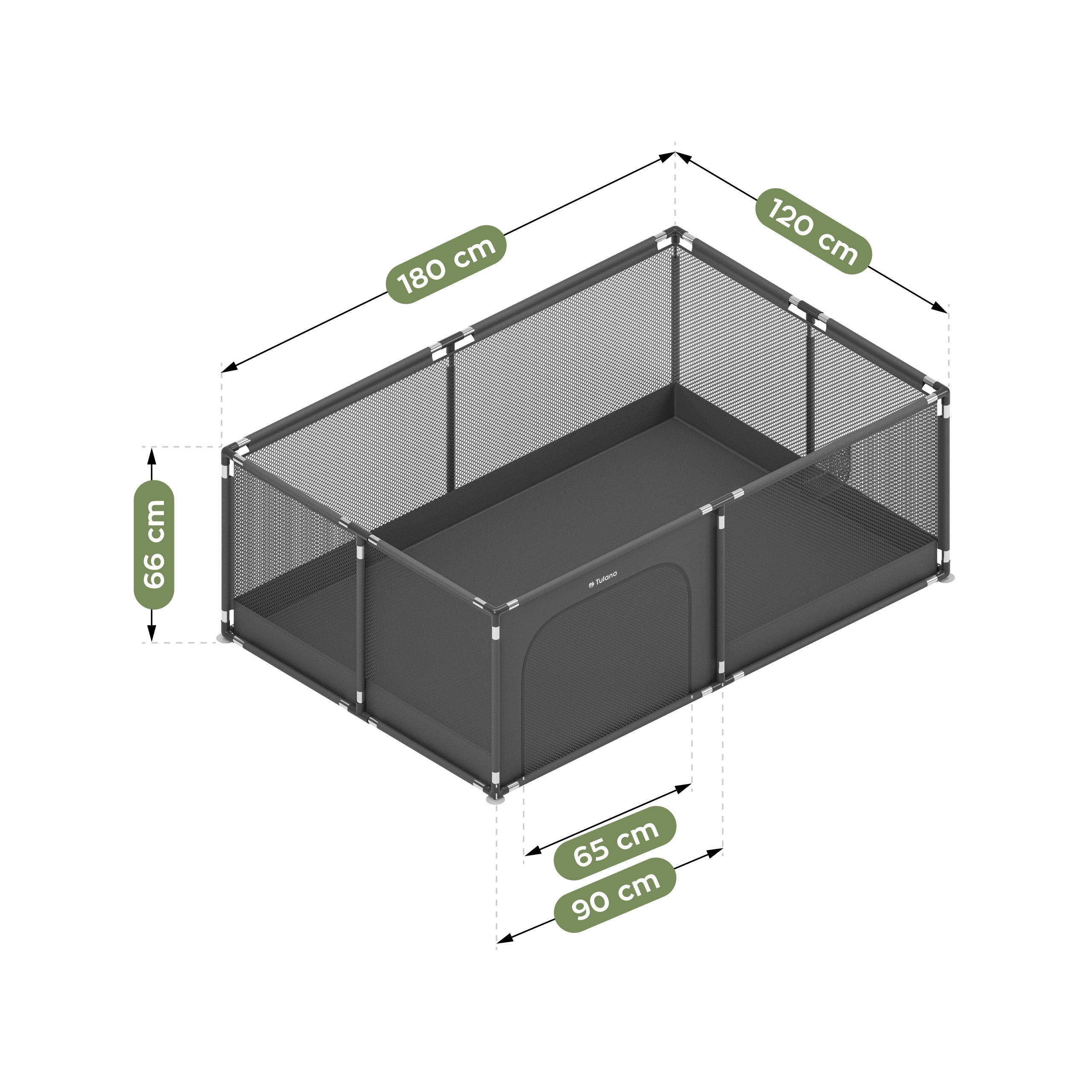 Tulano Cozy 22 Graphite kinderbox - 180 cm