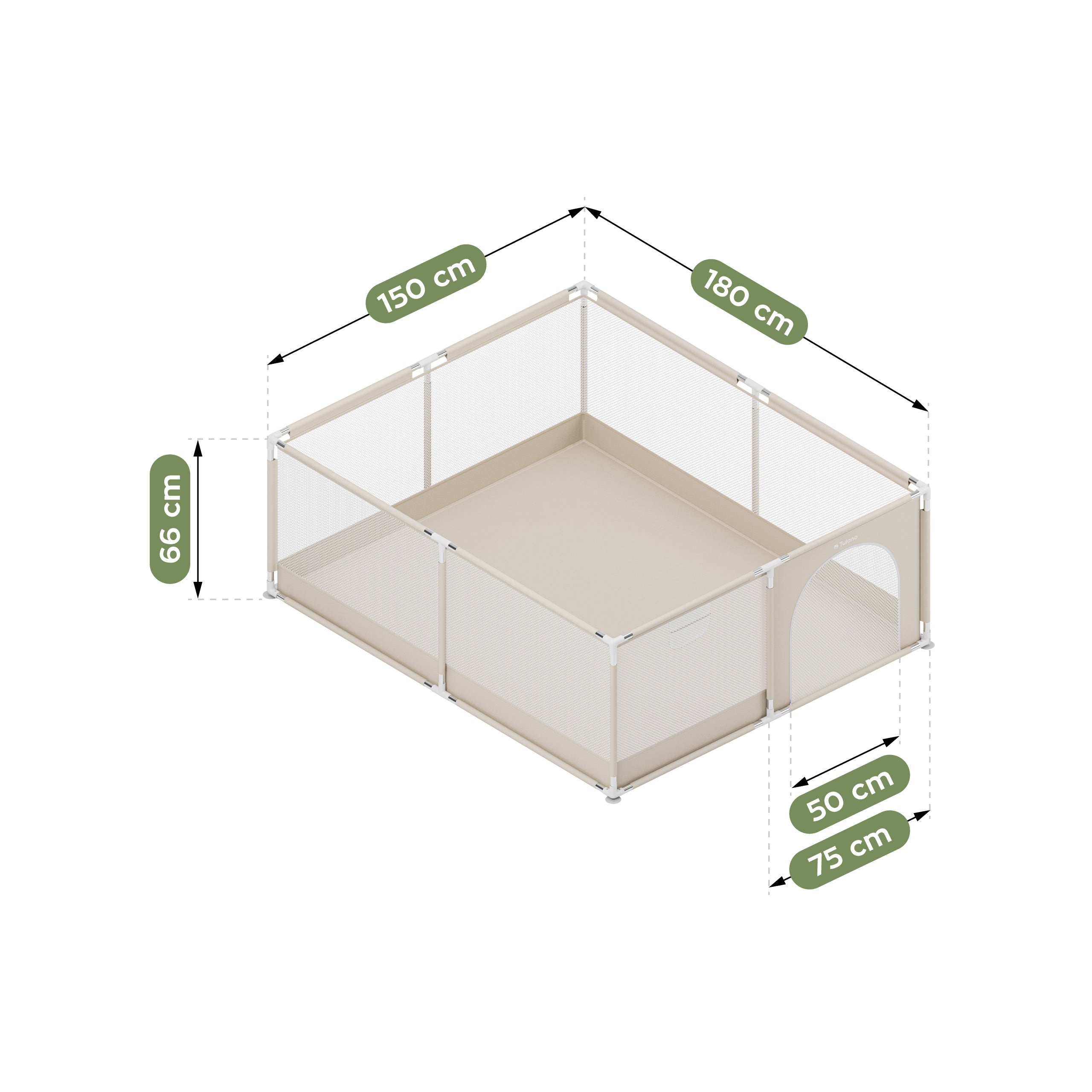 Tulano babybox Cozy 25 Beige - 150 cm