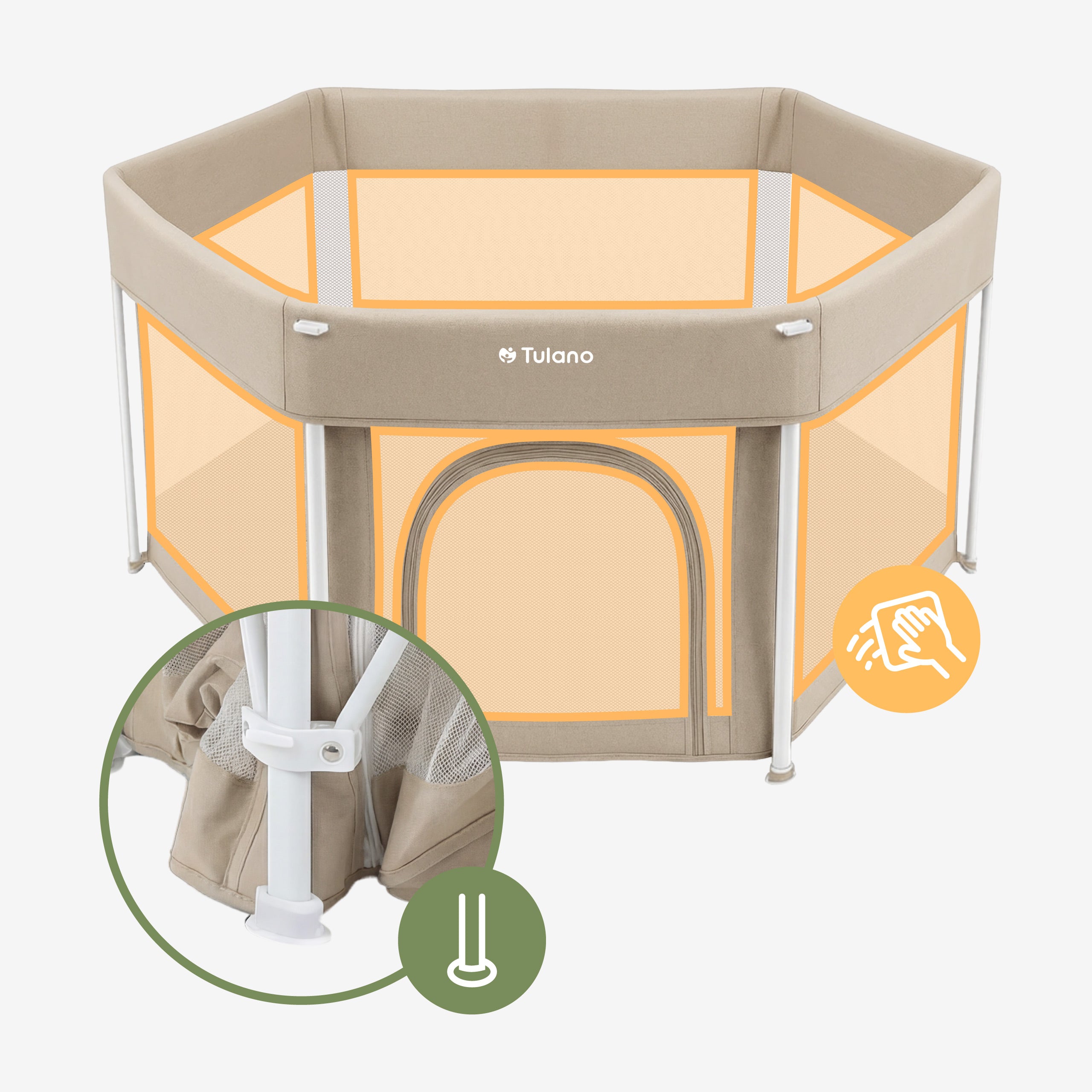 Tulano Cozy 30 Opvouwbare Babybox Beige