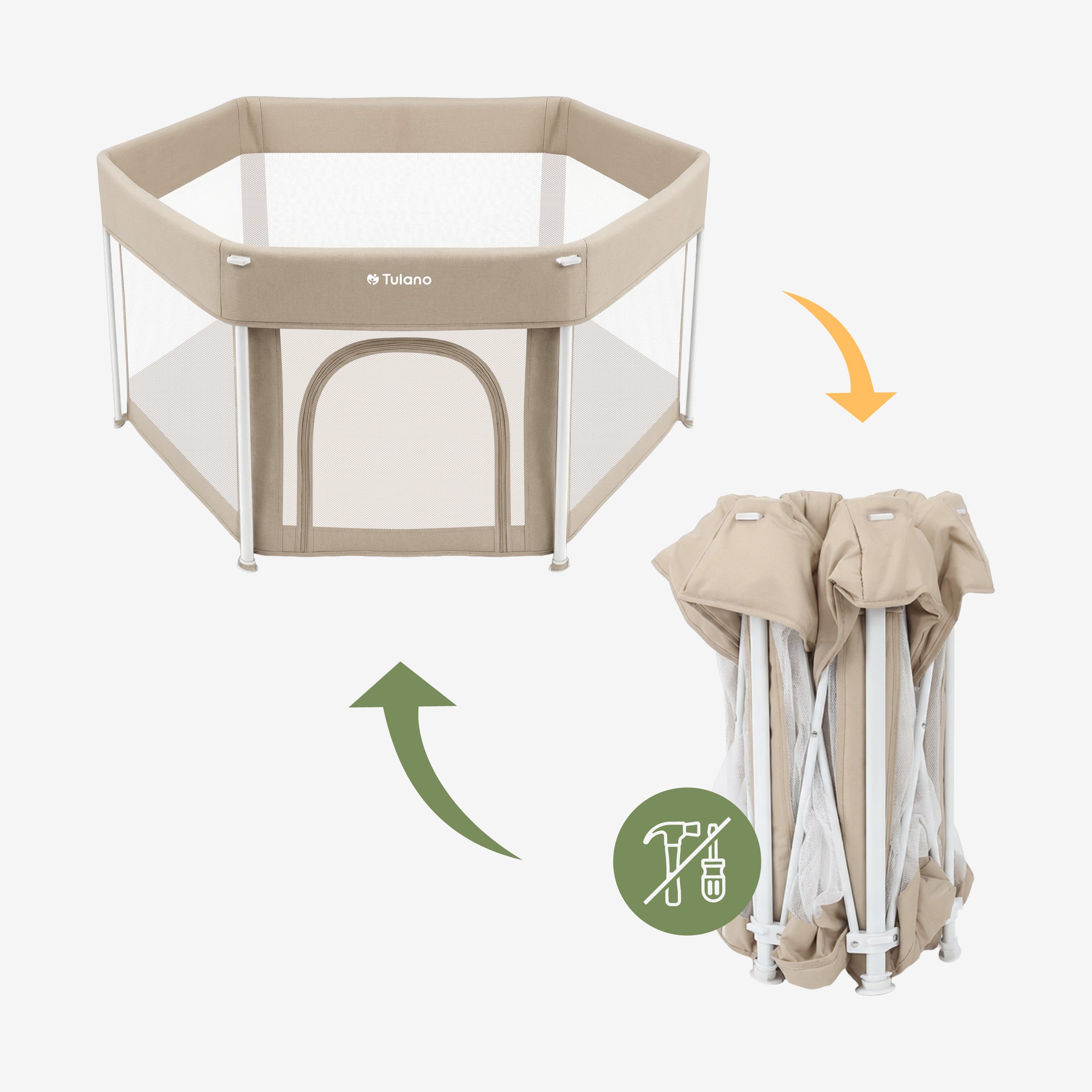 Tulano Cozy 30 Opvouwbare Babybox Beige