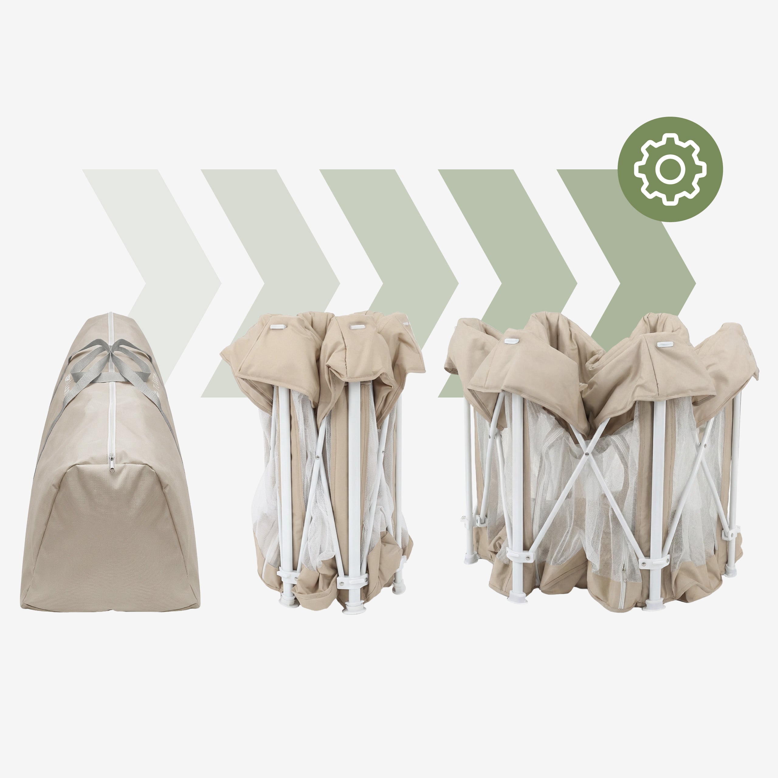 Tulano Cozy 30 Opvouwbare Babybox Beige