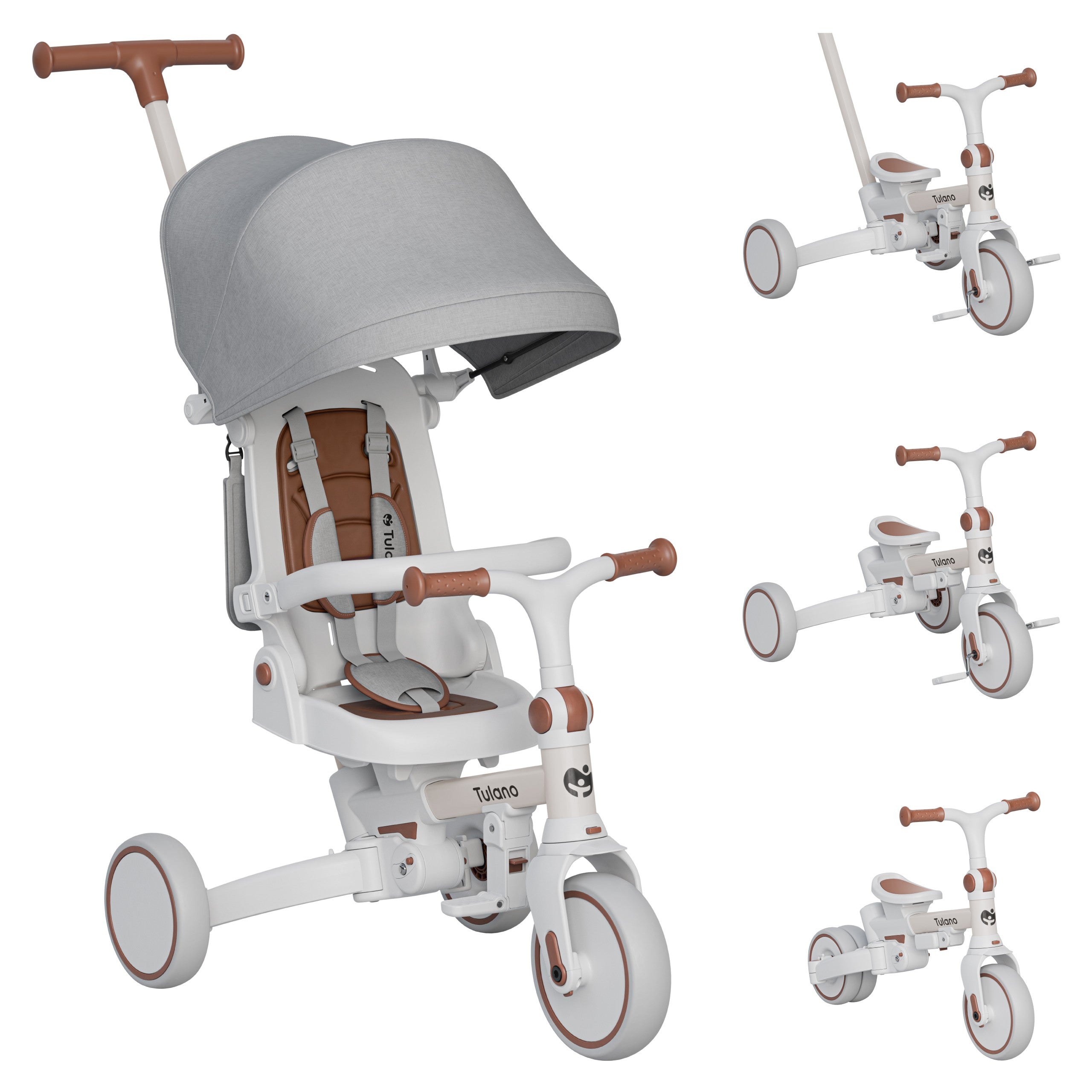 Tulano 4in1 driewieler Noah 35 Grijs