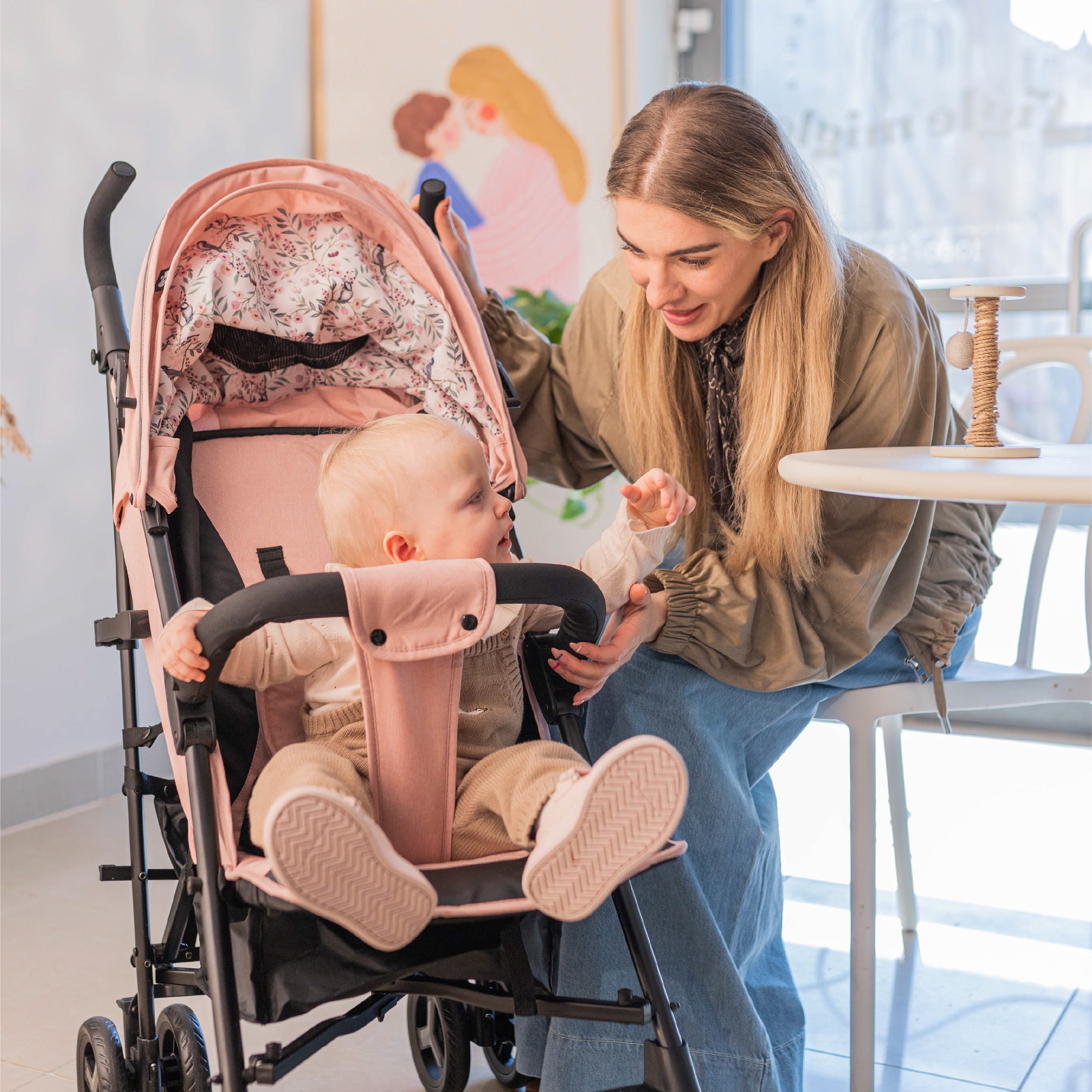 Tulano Davos 35 Roze kinderwagen