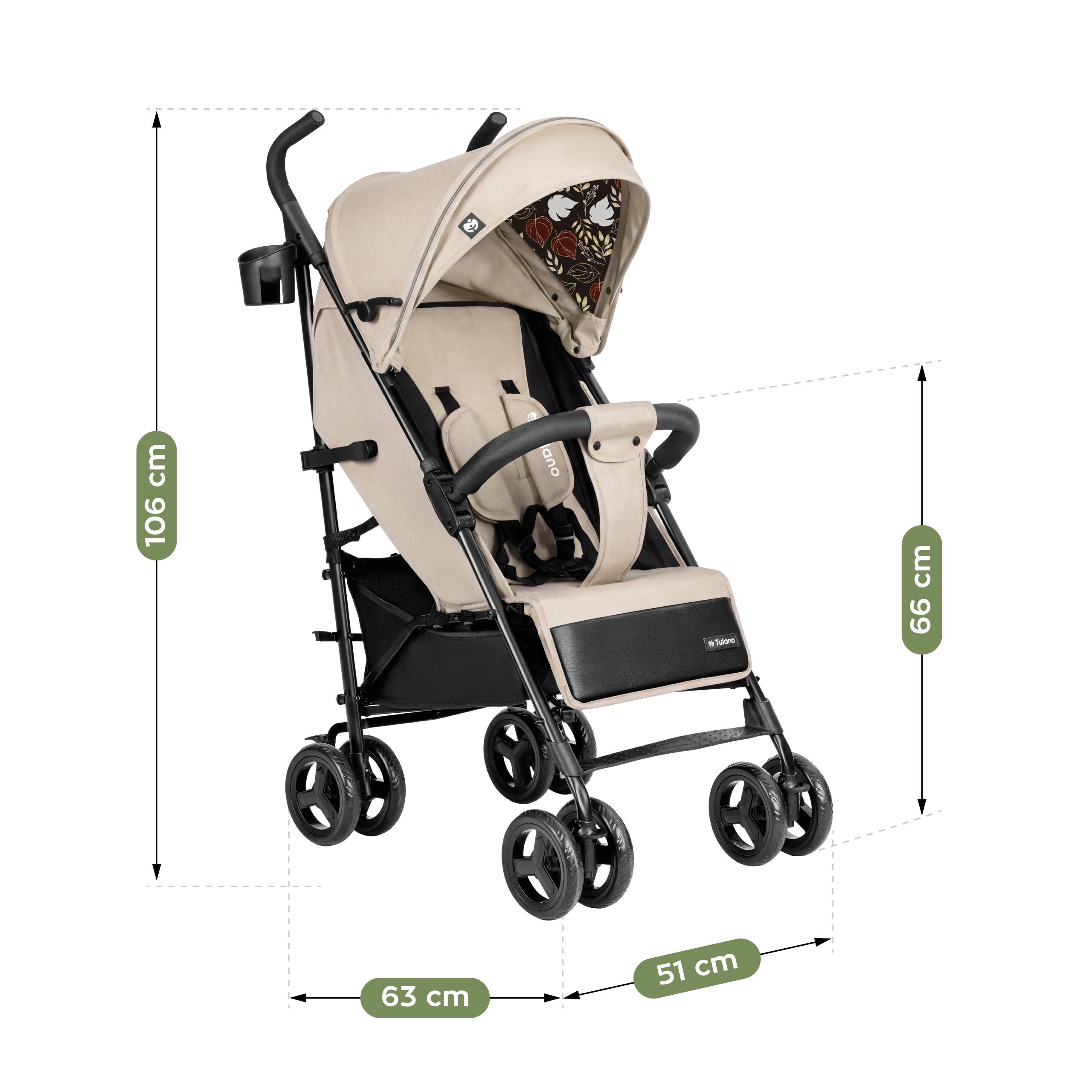Tulano kinderwagen Davos 35 Beige