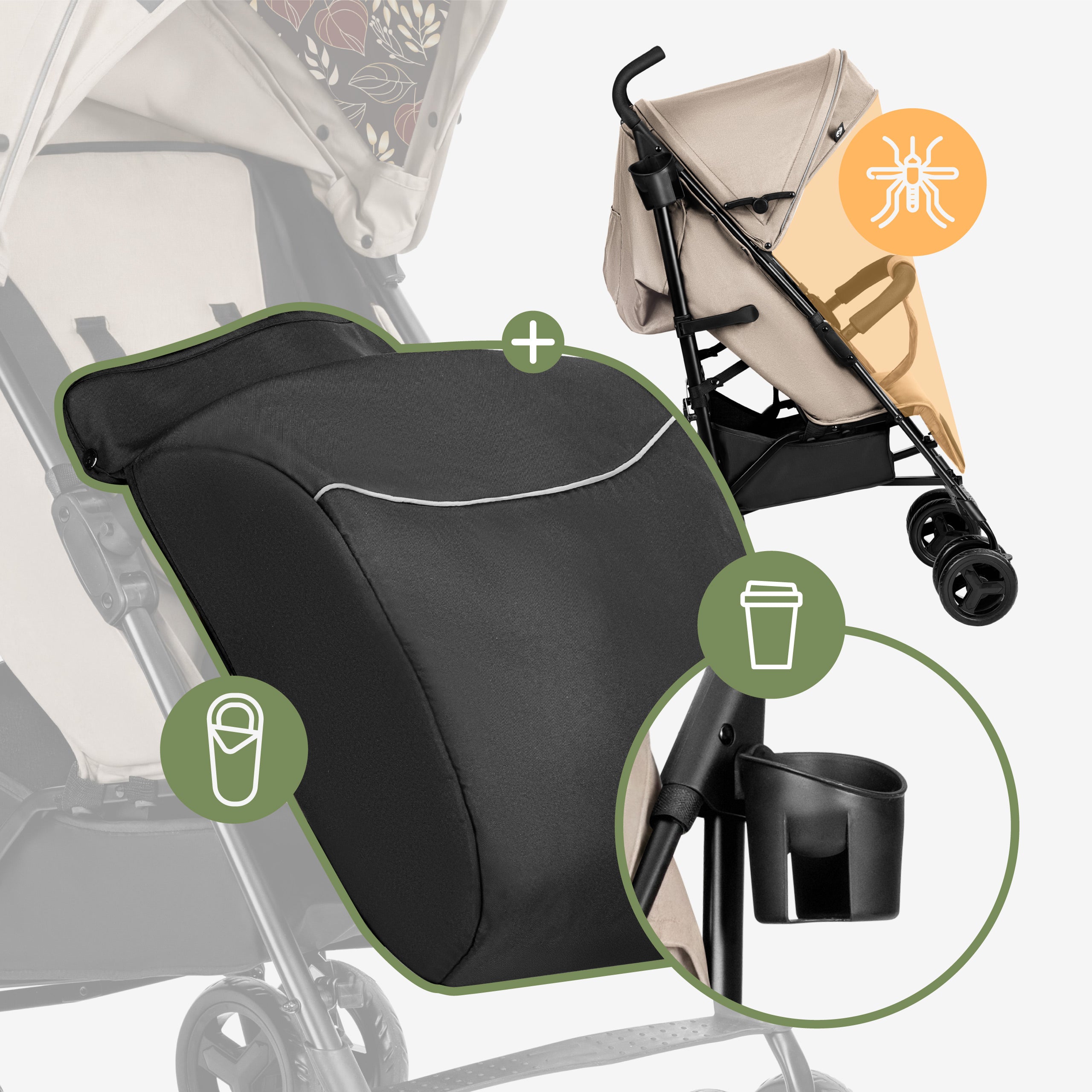 Tulano kinderwagen Davos 35 Beige