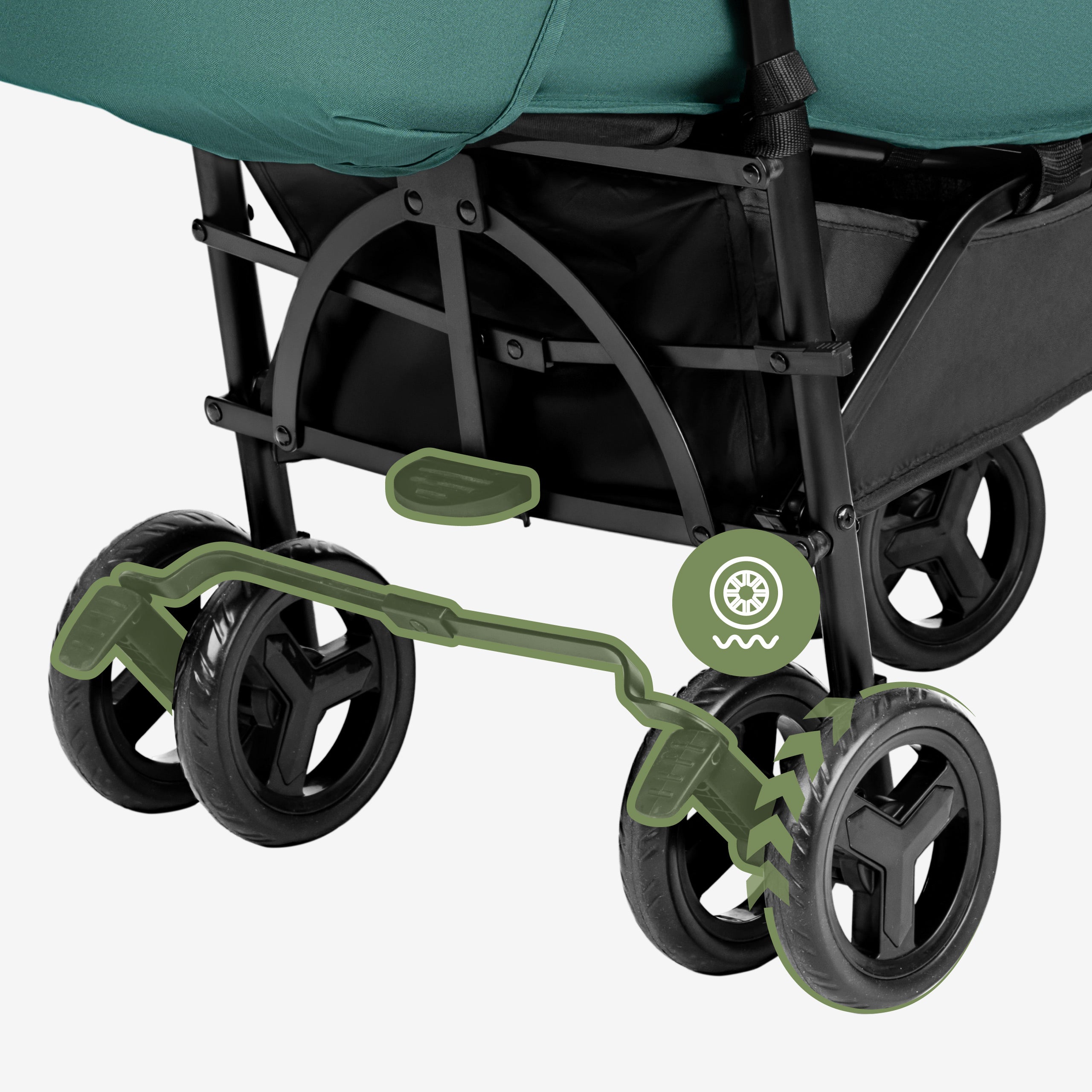 Tulano Davos 35 Kinderwagen Groen-Zwart