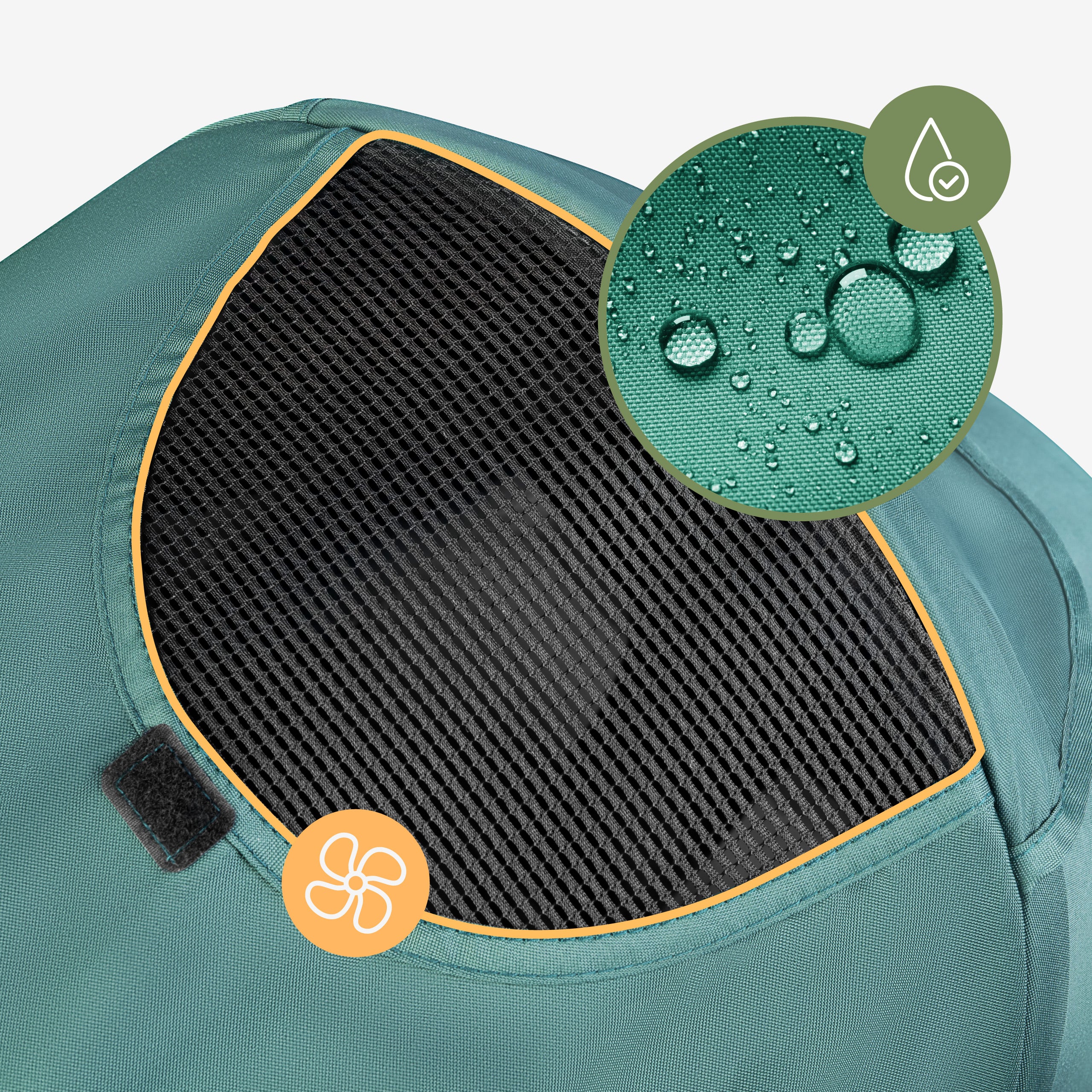 Inclusief waterdicht Oxford-materiaal en klamboe