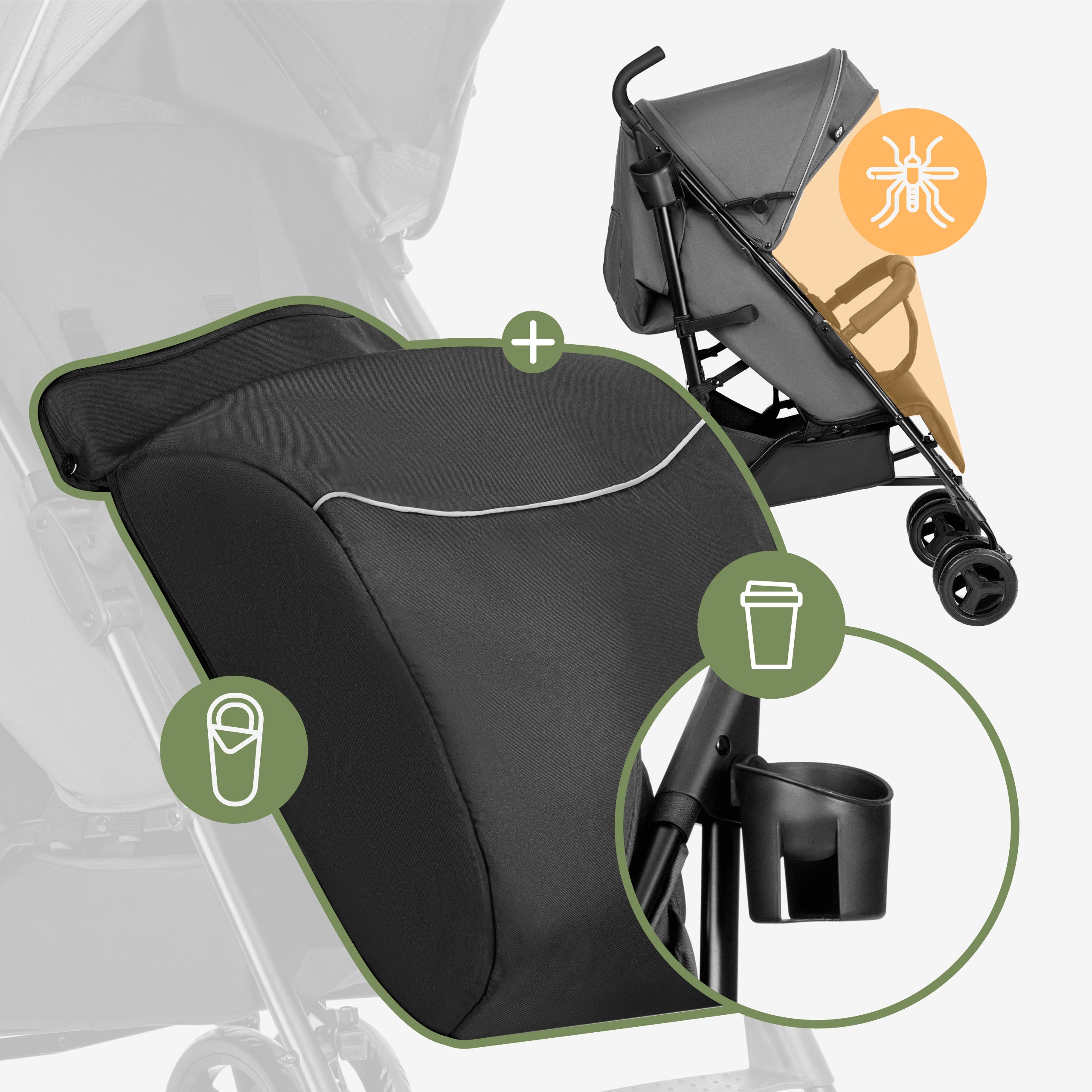 Kinderwagen Tulano Davos 35 Grey-Black