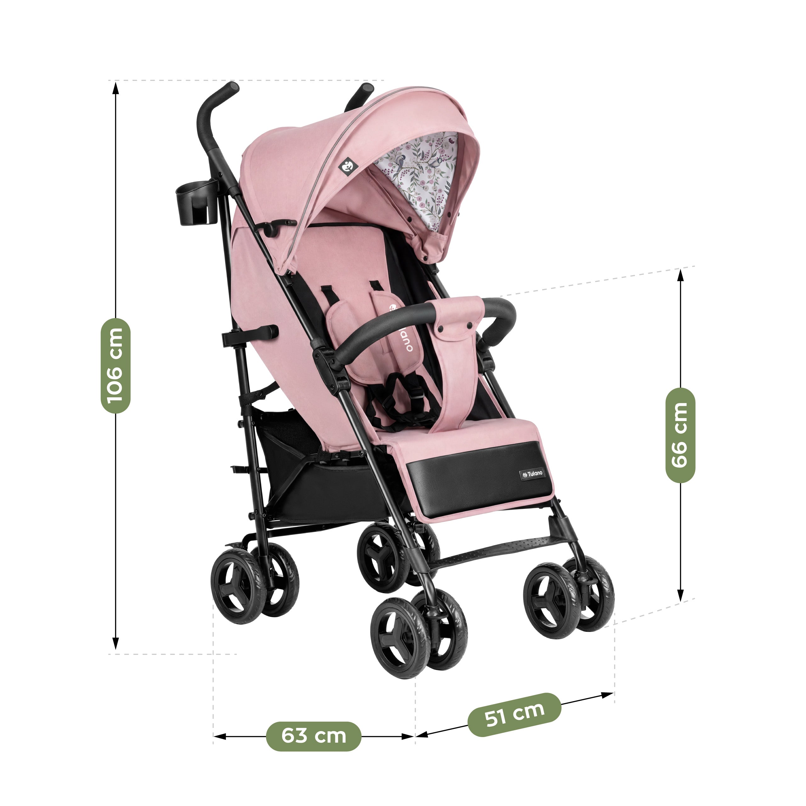 Tulano Davos 35 Roze kinderwagen