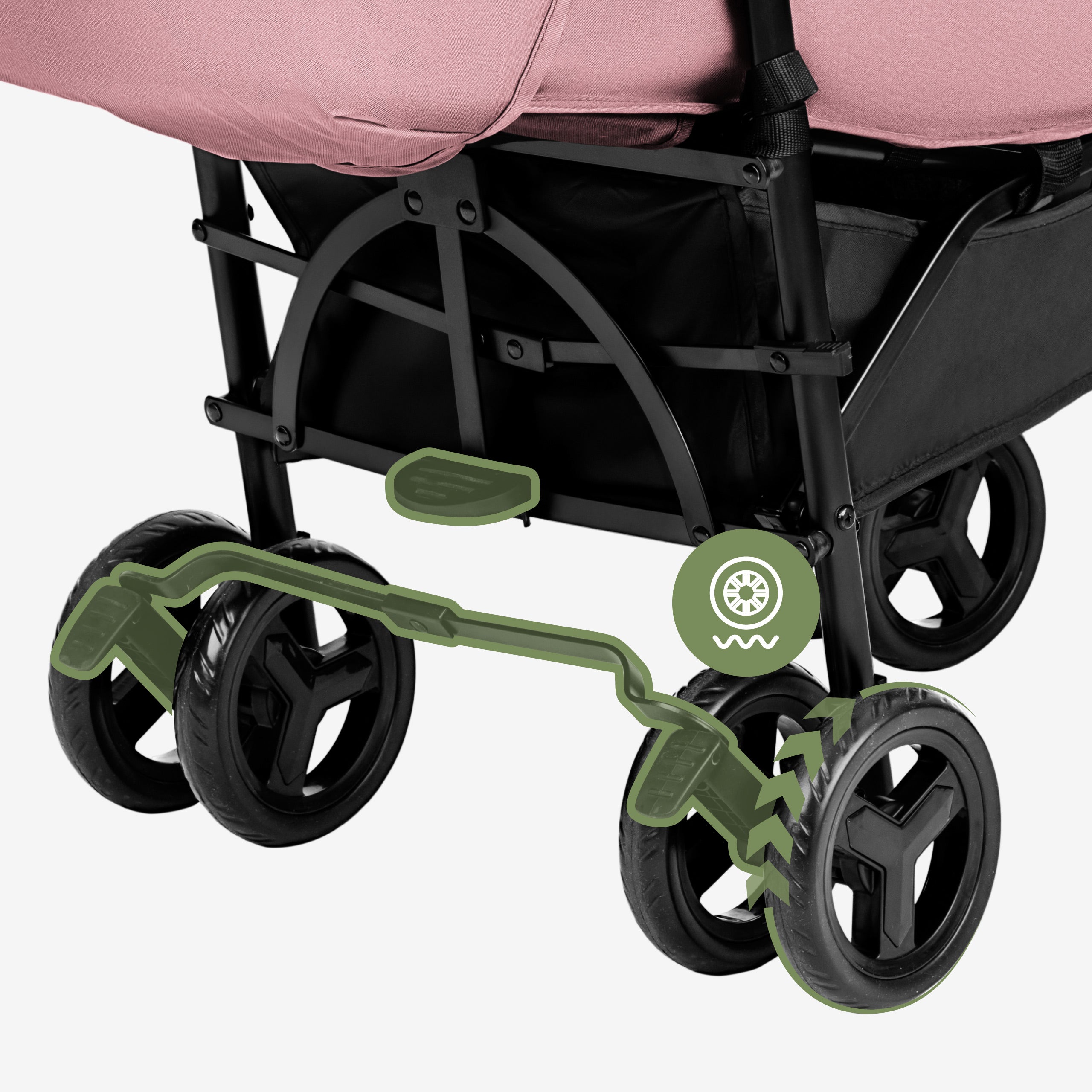 Tulano Davos 35 Roze kinderwagen