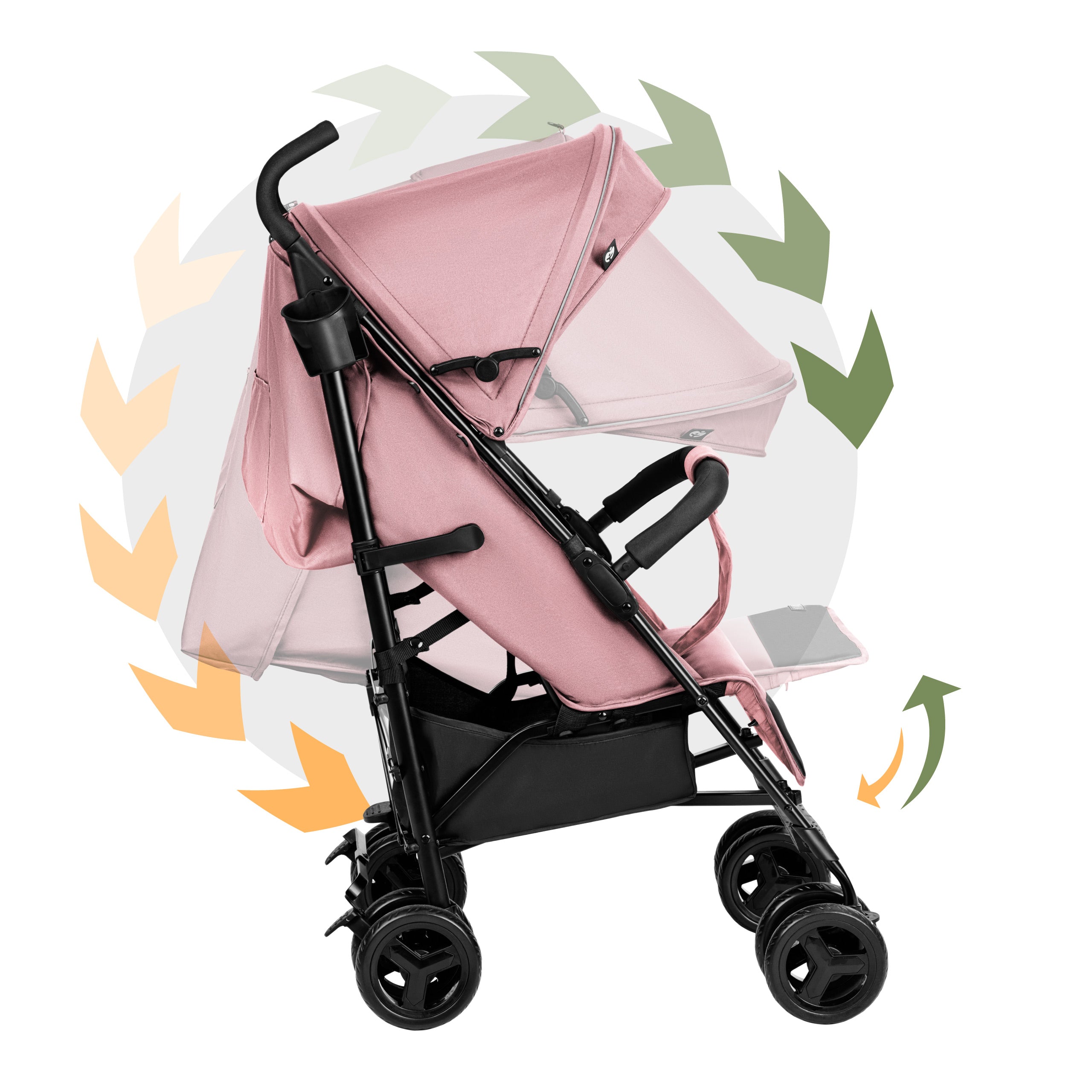 Tulano Davos 35 Roze kinderwagen