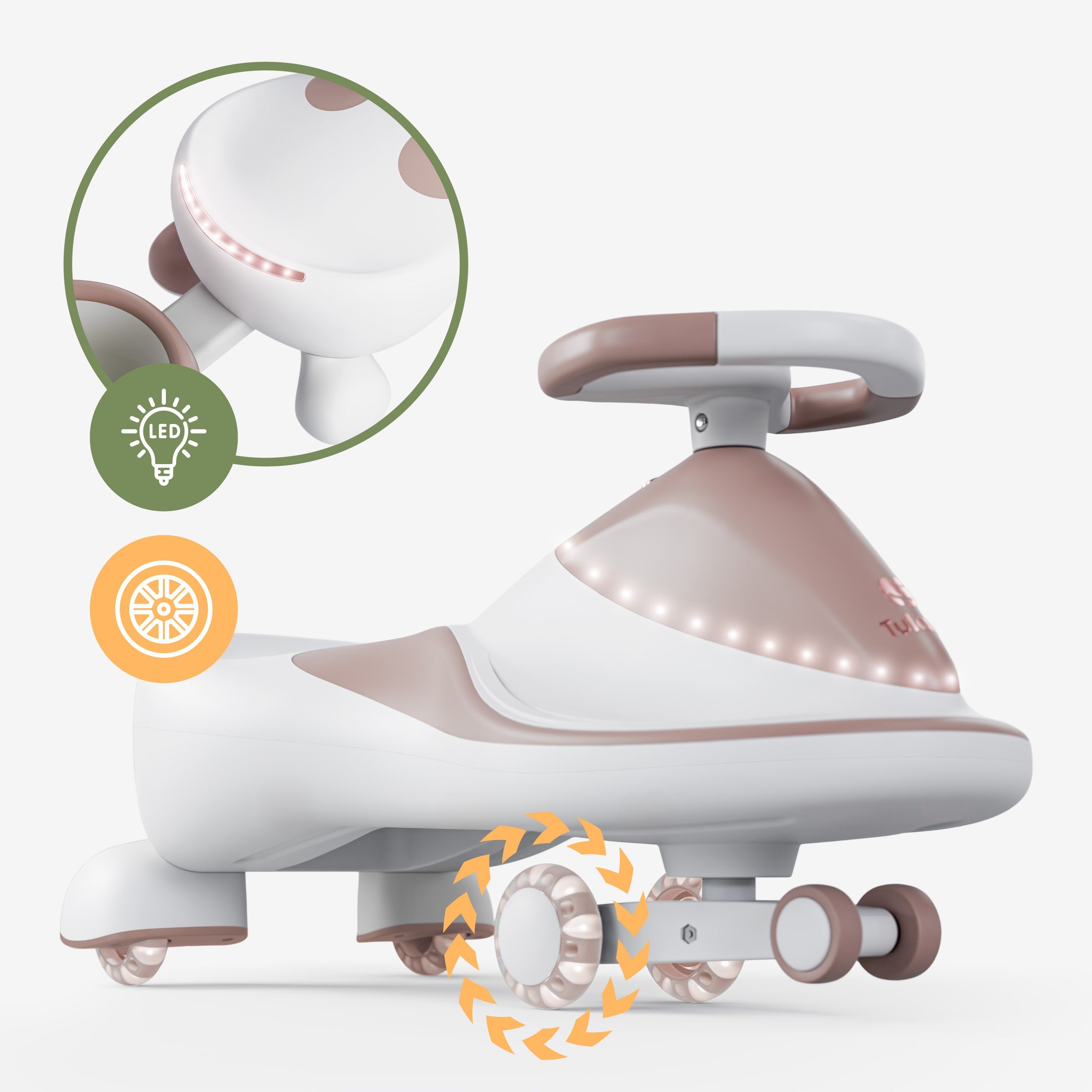 Tulano Focus 55 Grijs LED zwaartekracht ride-on voor kinderen