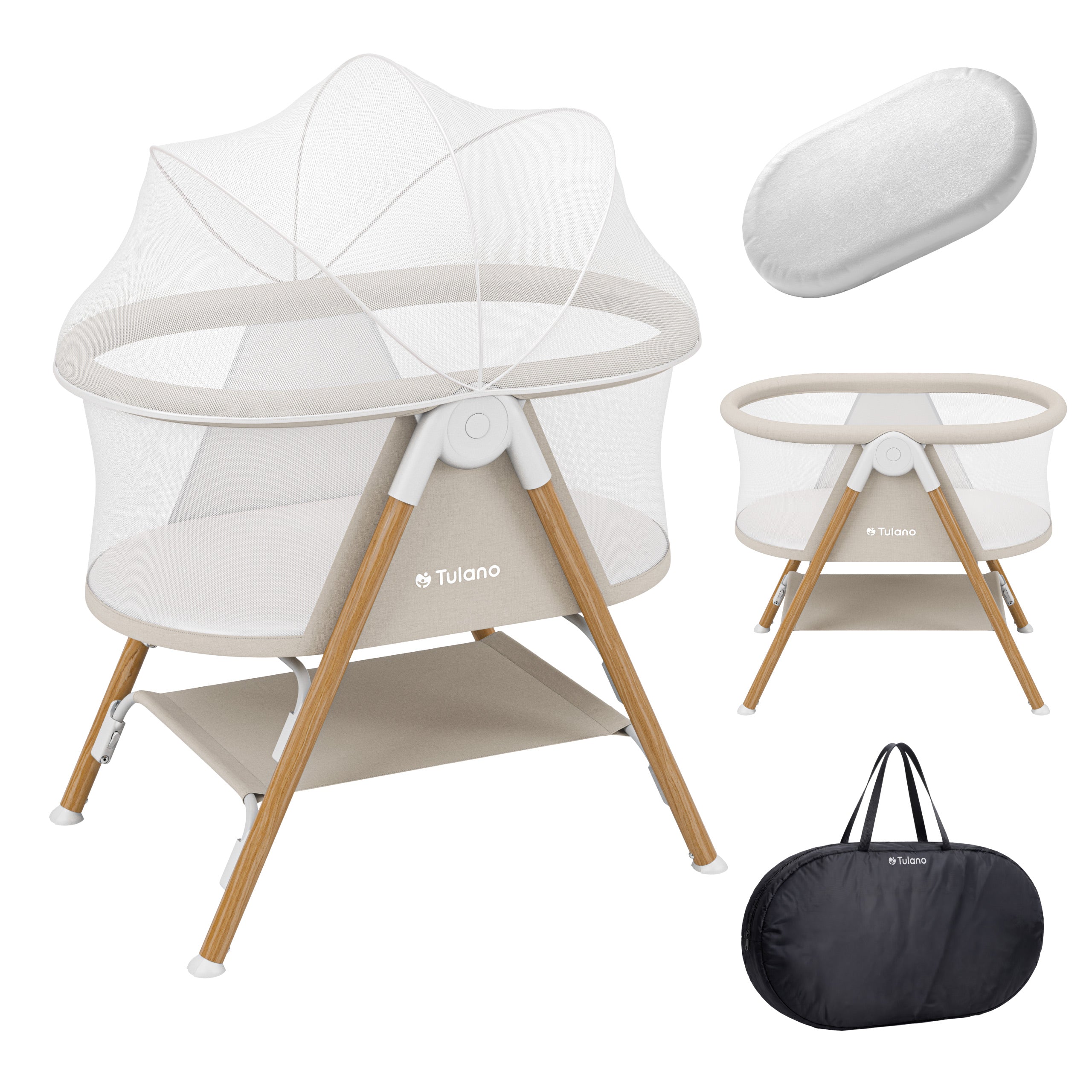 Reisbedje voor kinderen Tulano Dream 20 Beige