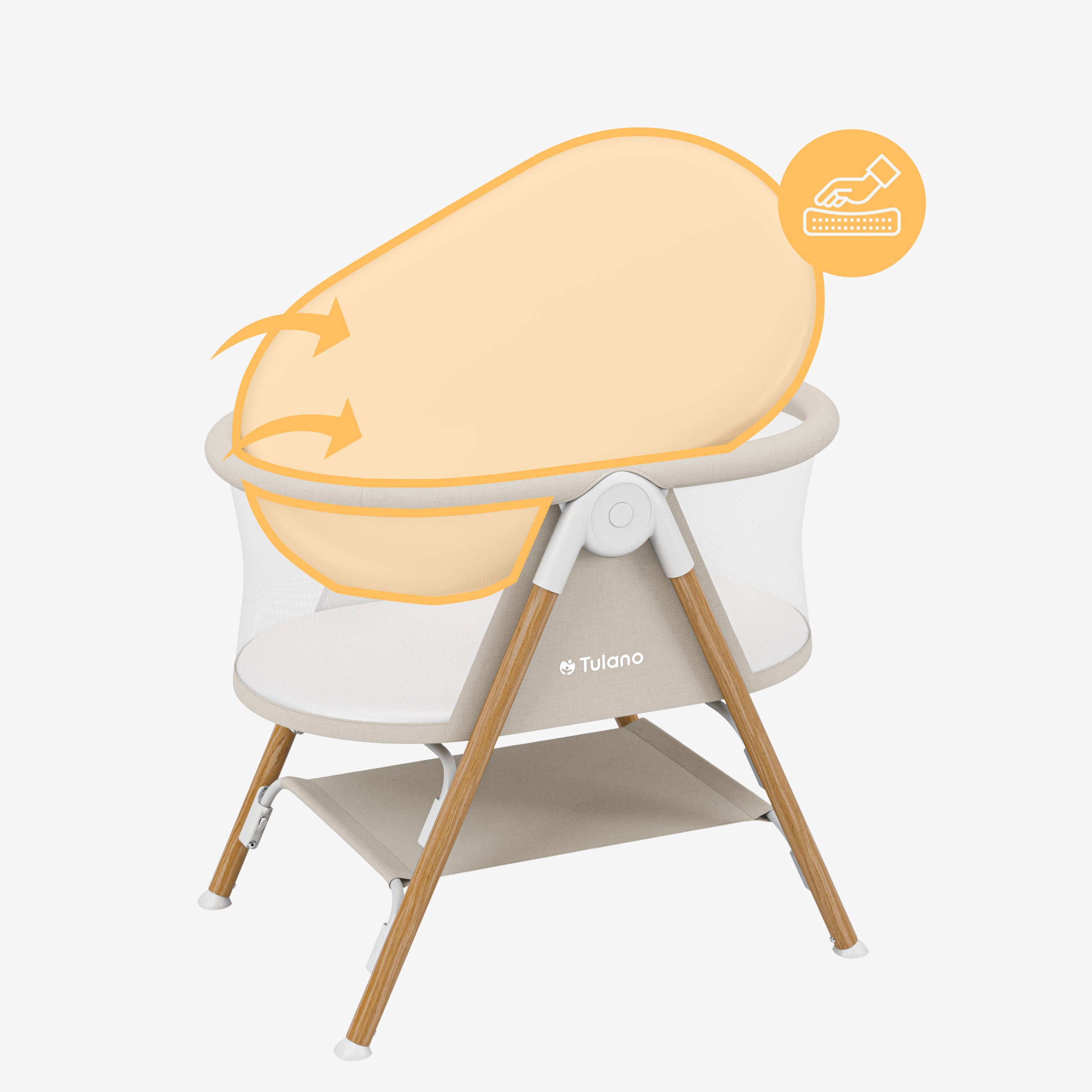 Reisbedje voor kinderen Tulano Dream 20 Beige