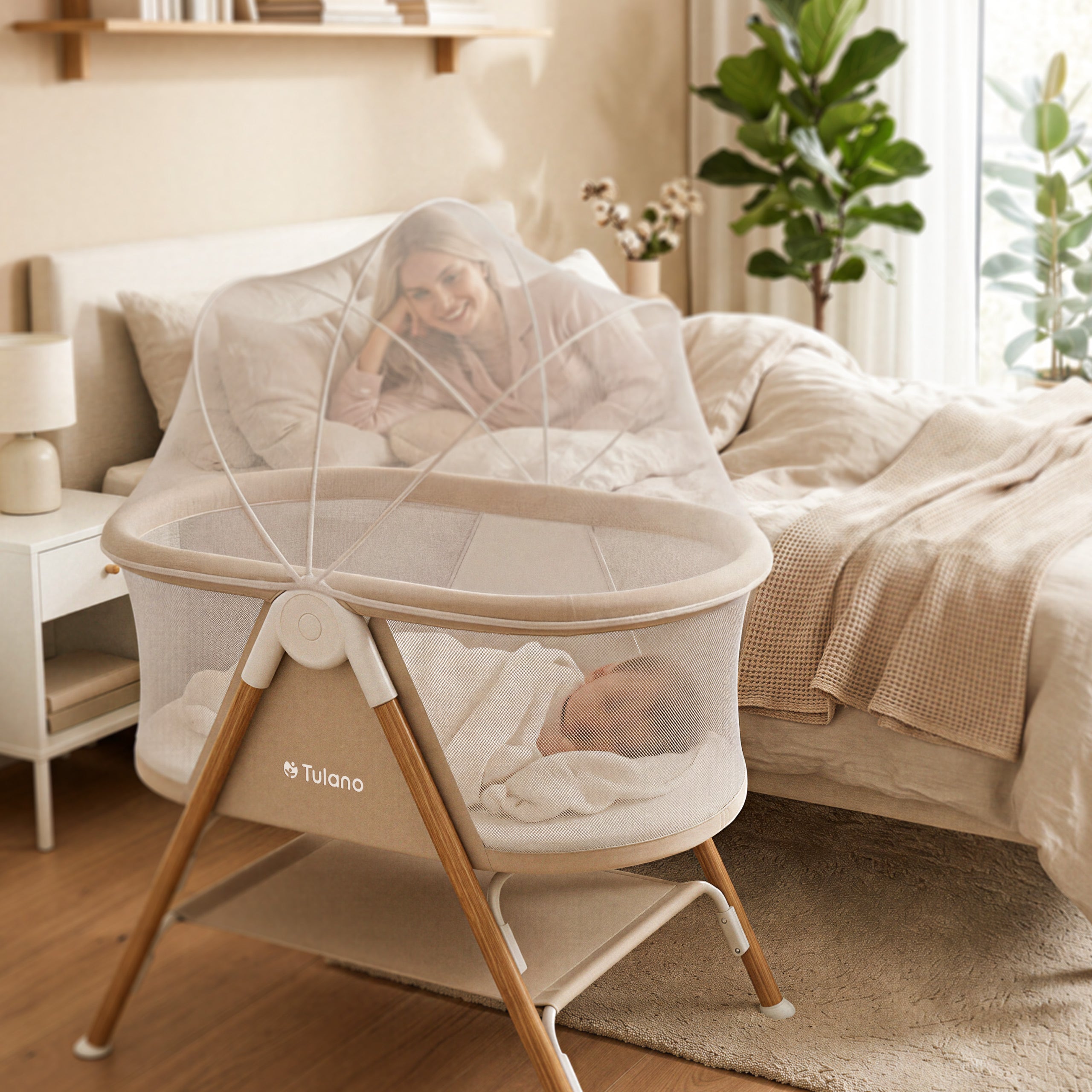 Reisbedje voor kinderen Tulano Dream 20 Beige