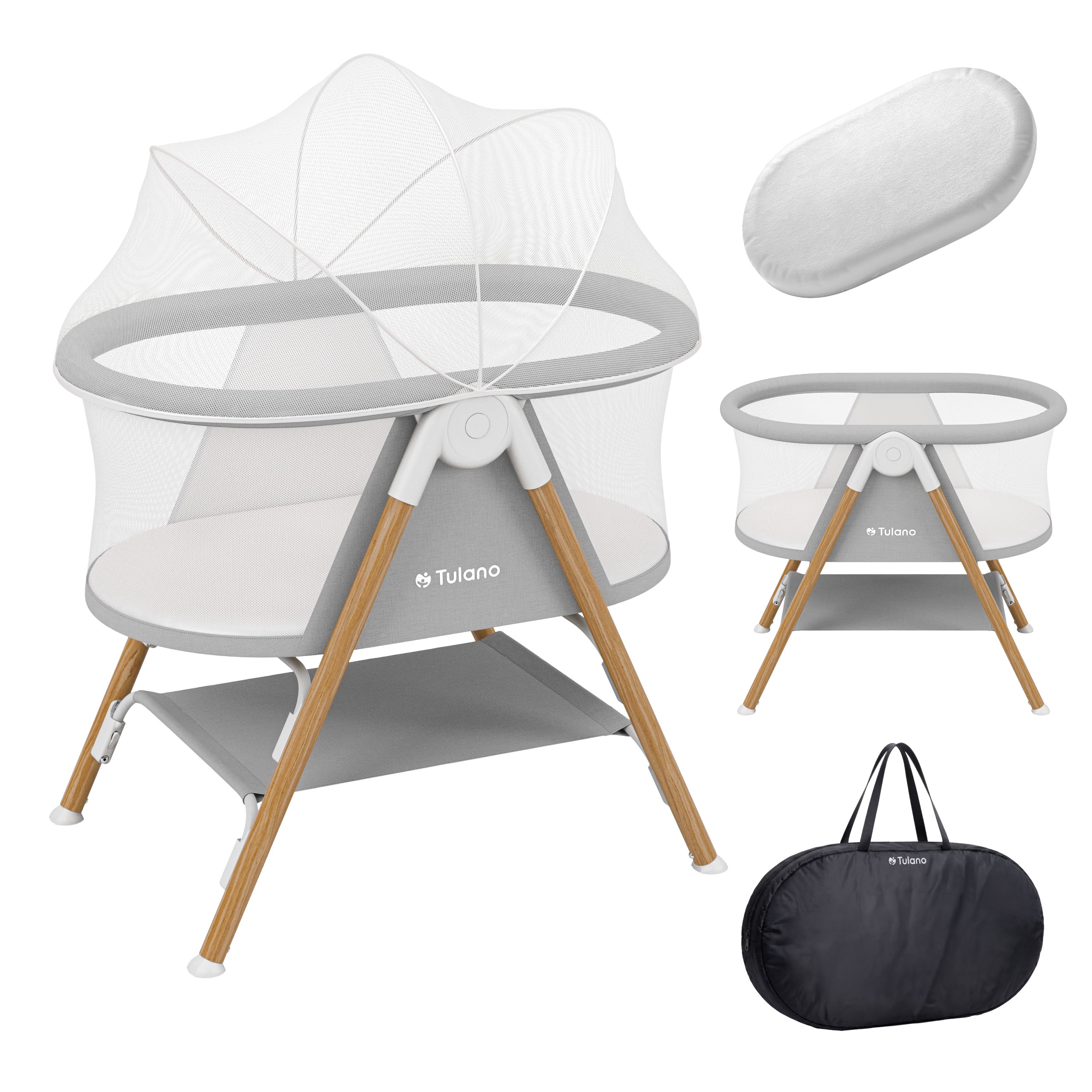 Reisbedje voor kinderen Tulano Dream 20 Grey