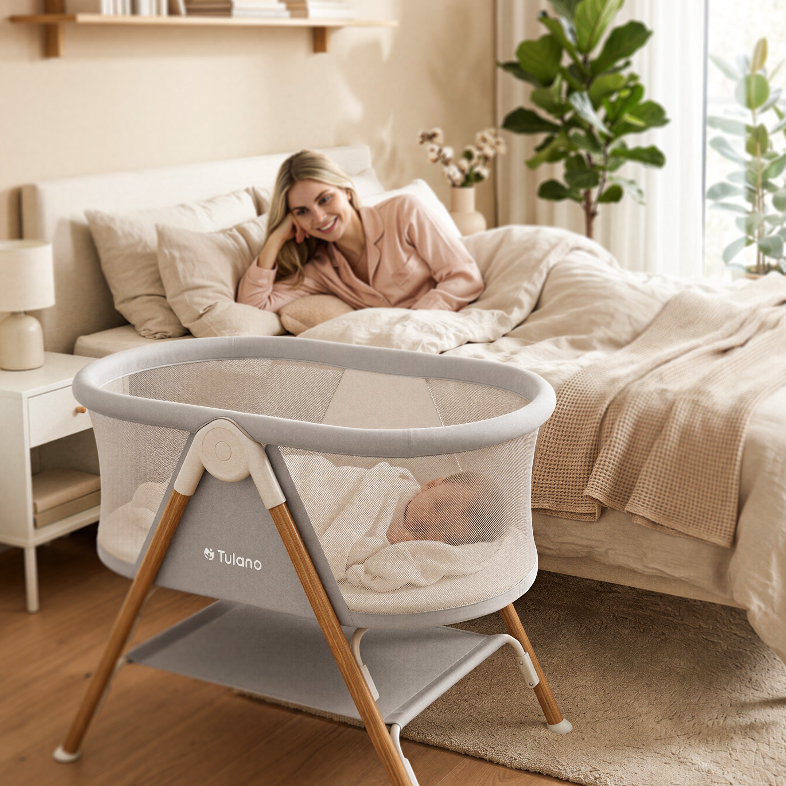 Reisbedje voor kinderen Tulano Dream 20 Grey