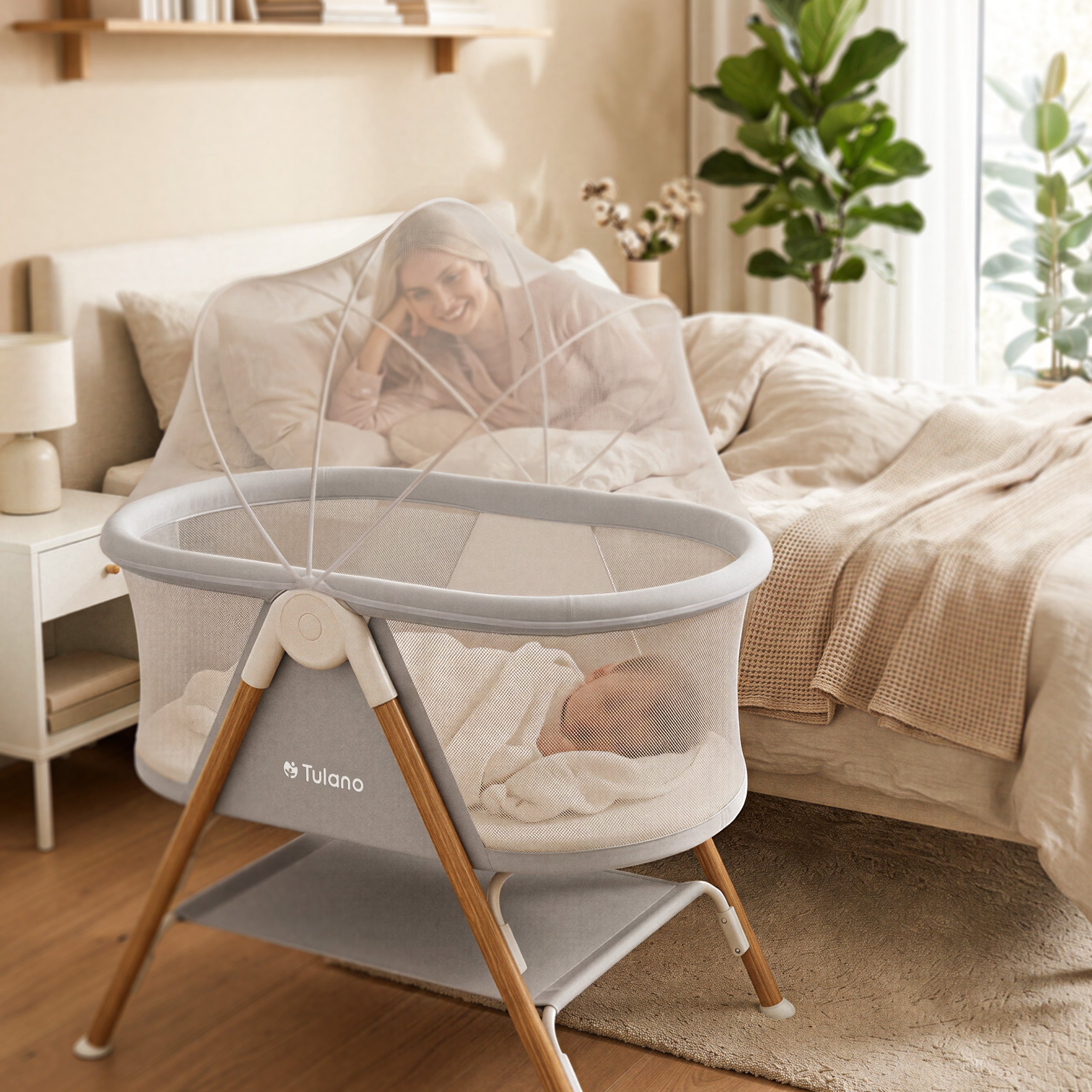 Reisbedje voor kinderen Tulano Dream 20 Grey