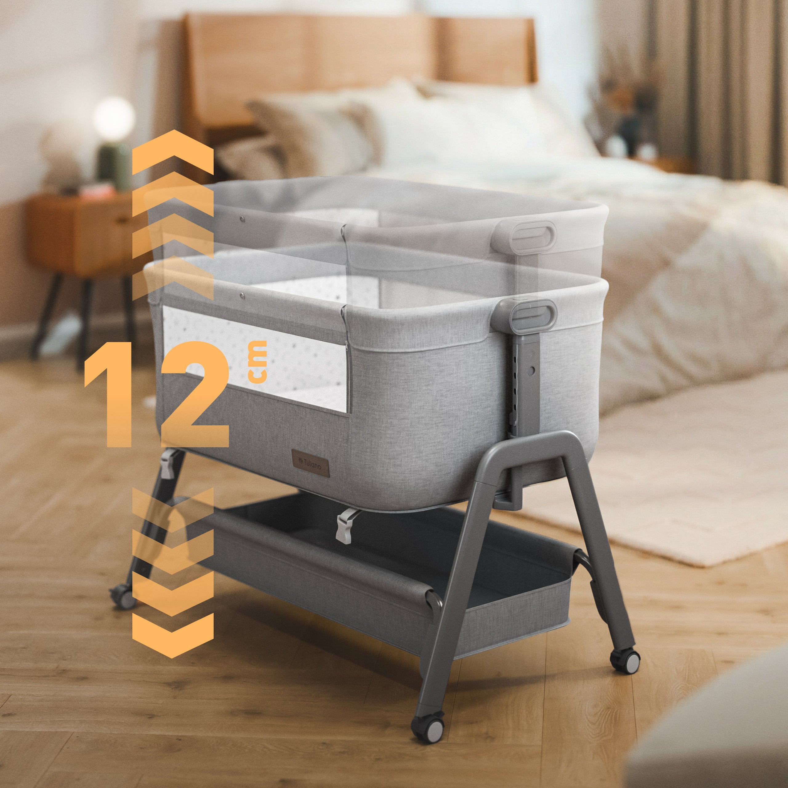 3-in-1 reisbedje Tulano Dream 50 Lichtgrijs