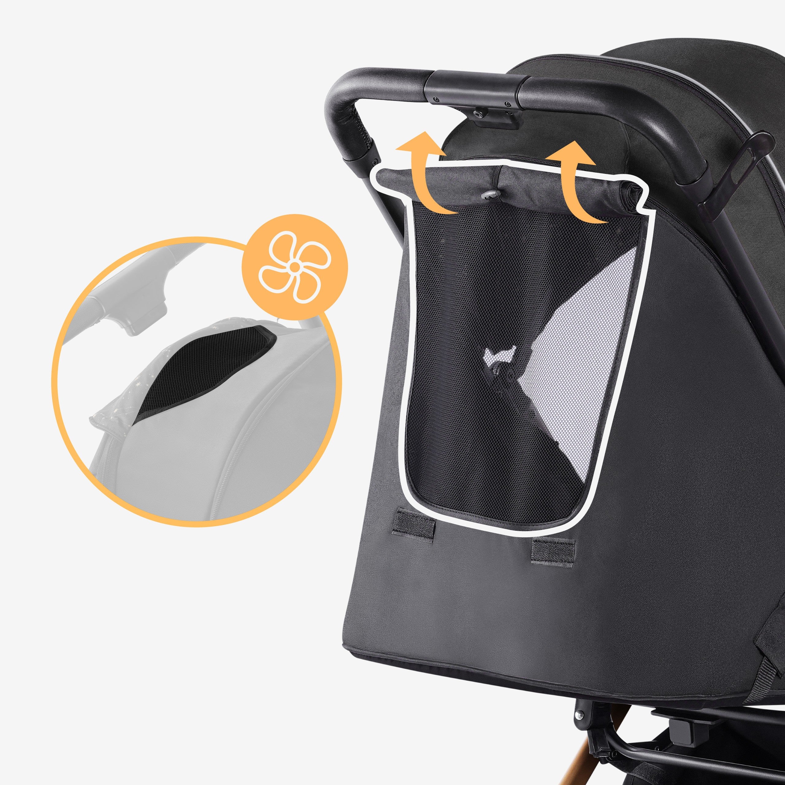 Tulano Milan Goud-Zwart opvouwbare kinderwagen tot 22 kg