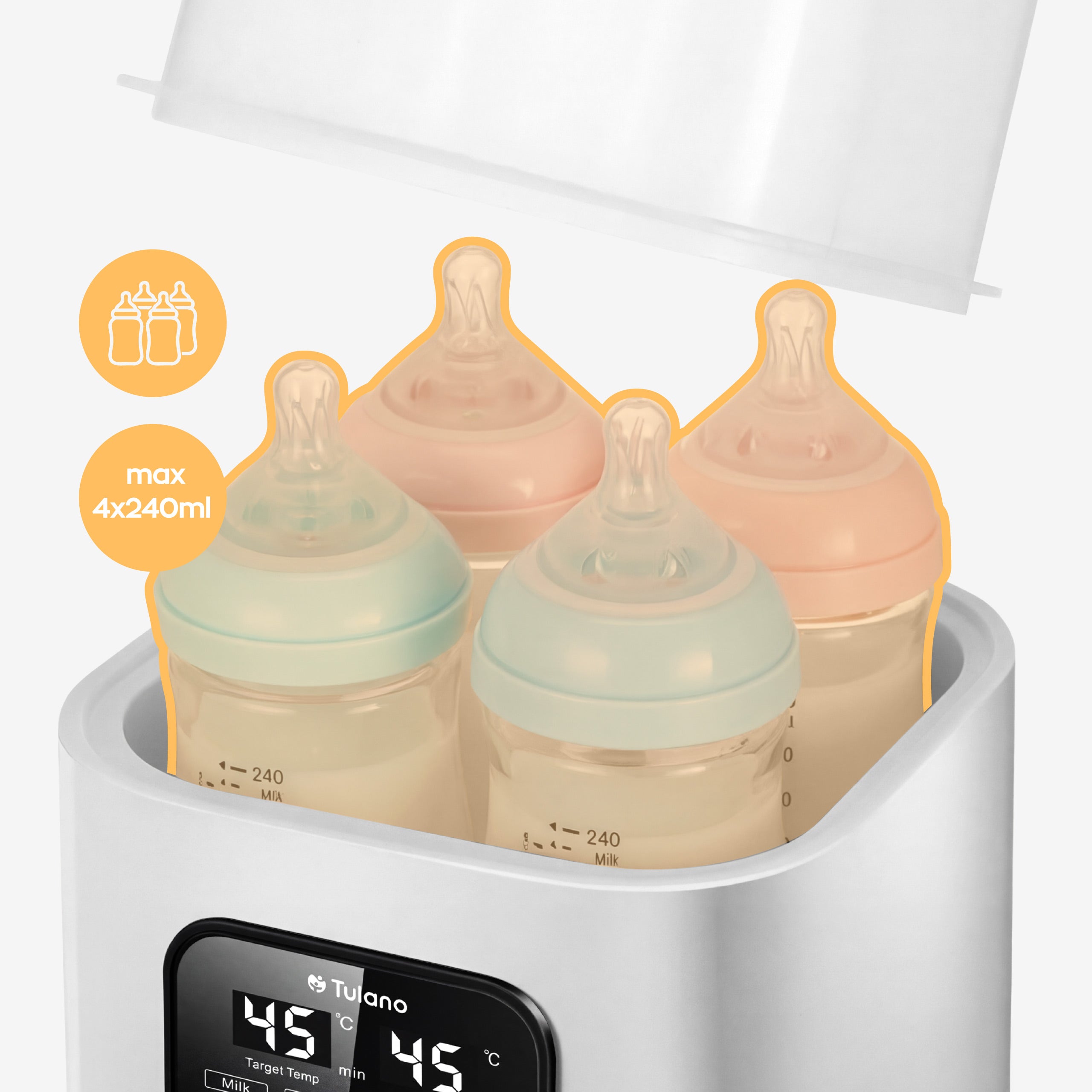 Flessenwarmer en sterilisator 8in1 Tulano Ellie 55