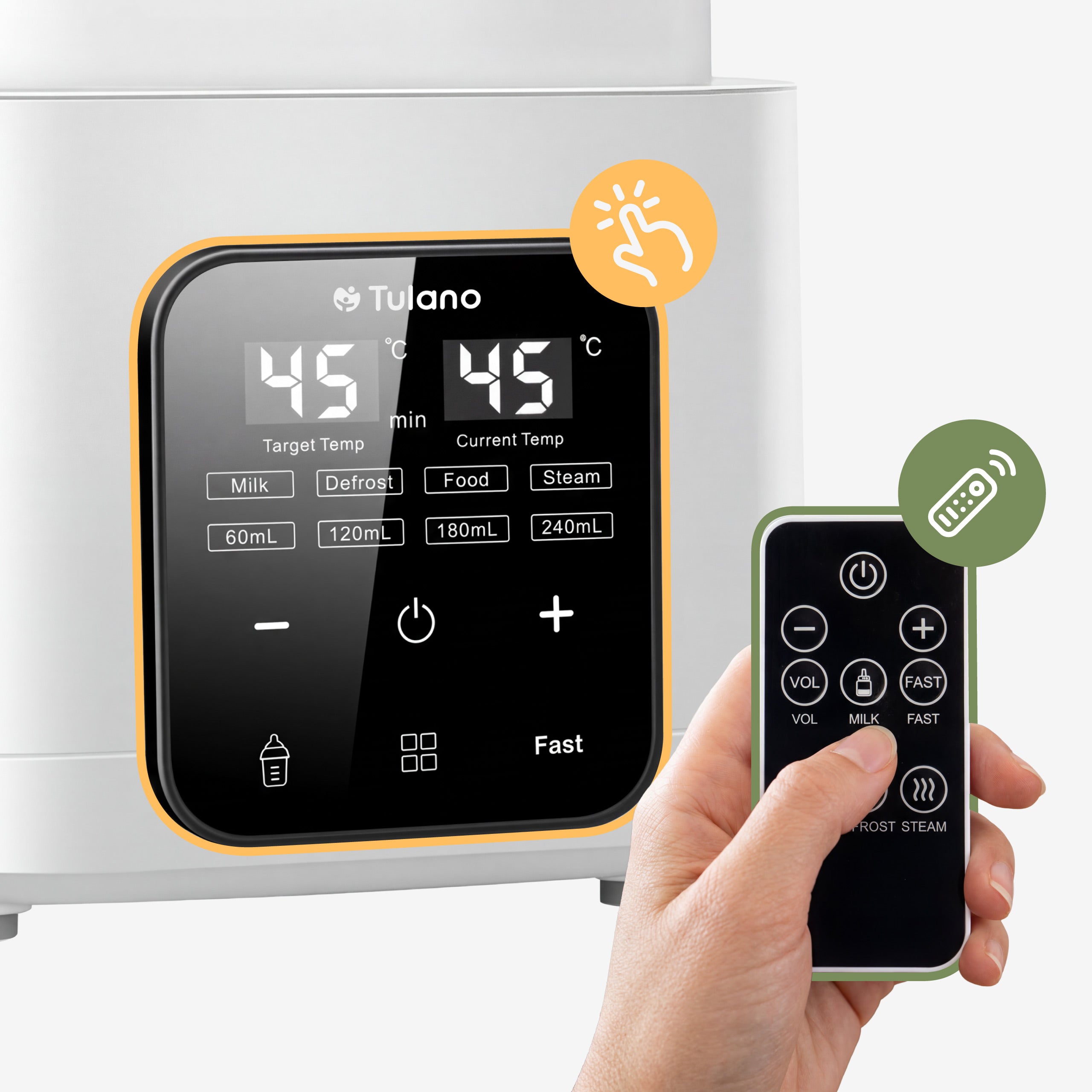 Flessenwarmer en sterilisator 8in1 Tulano Ellie 55