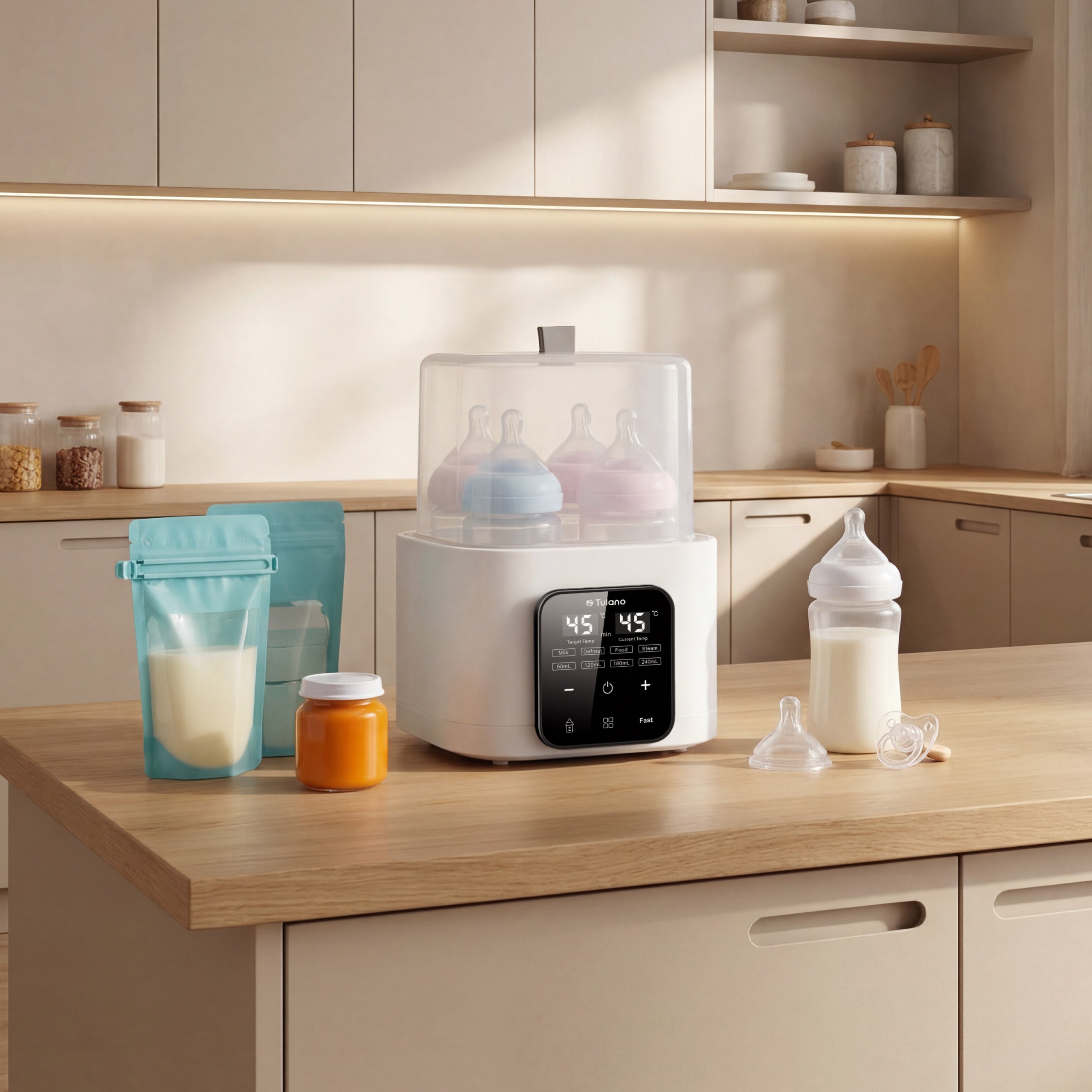 Flessenwarmer en sterilisator 8in1 Tulano Ellie 55