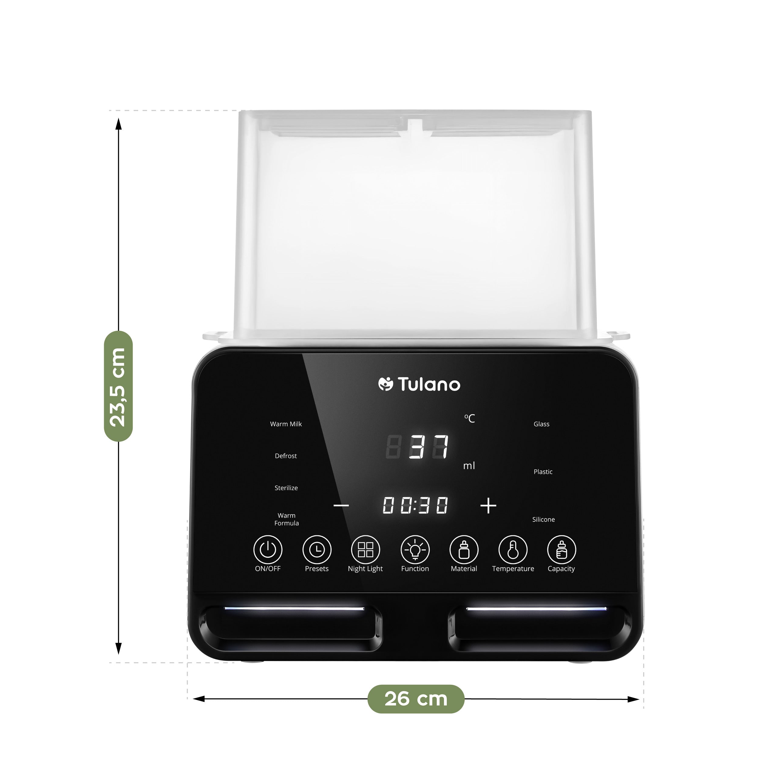 Tulano Ellie 45 dubbele flessenwarmer en sterilisator