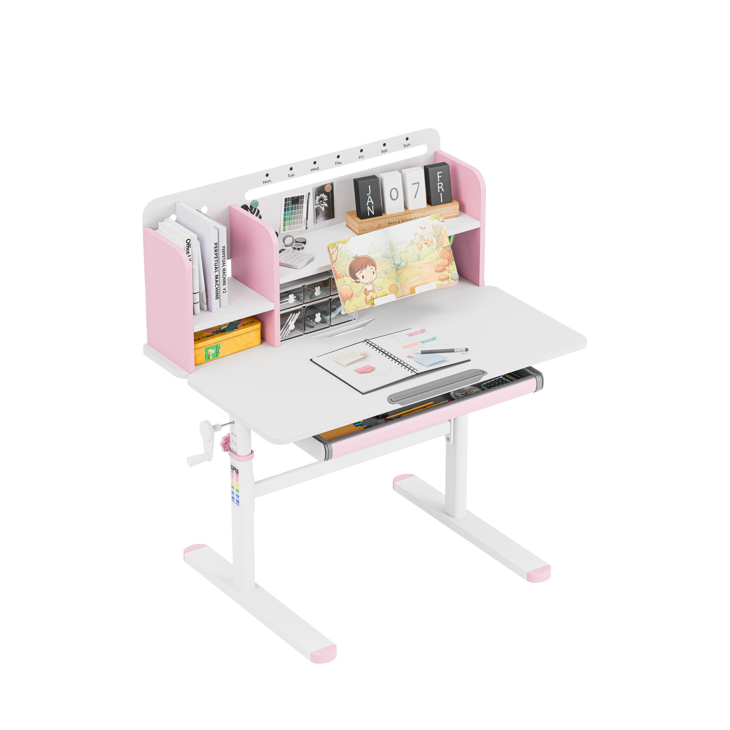 Ergonomisch kinderbureau Mark Adler Studie 5.0 Roze 90 cm