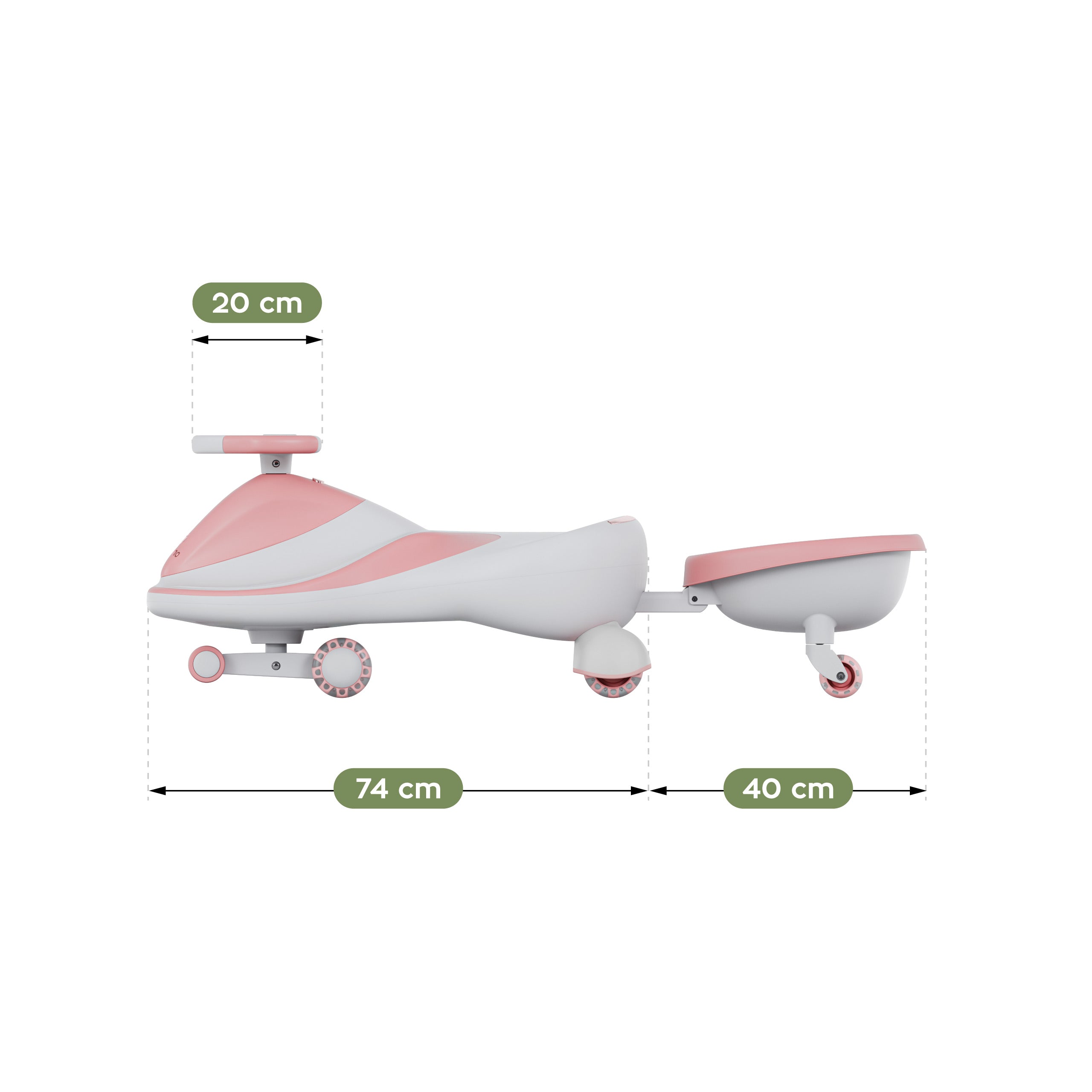 Tulano Focus 55 Roze LED zwaartekrachtbaan voor kinderen