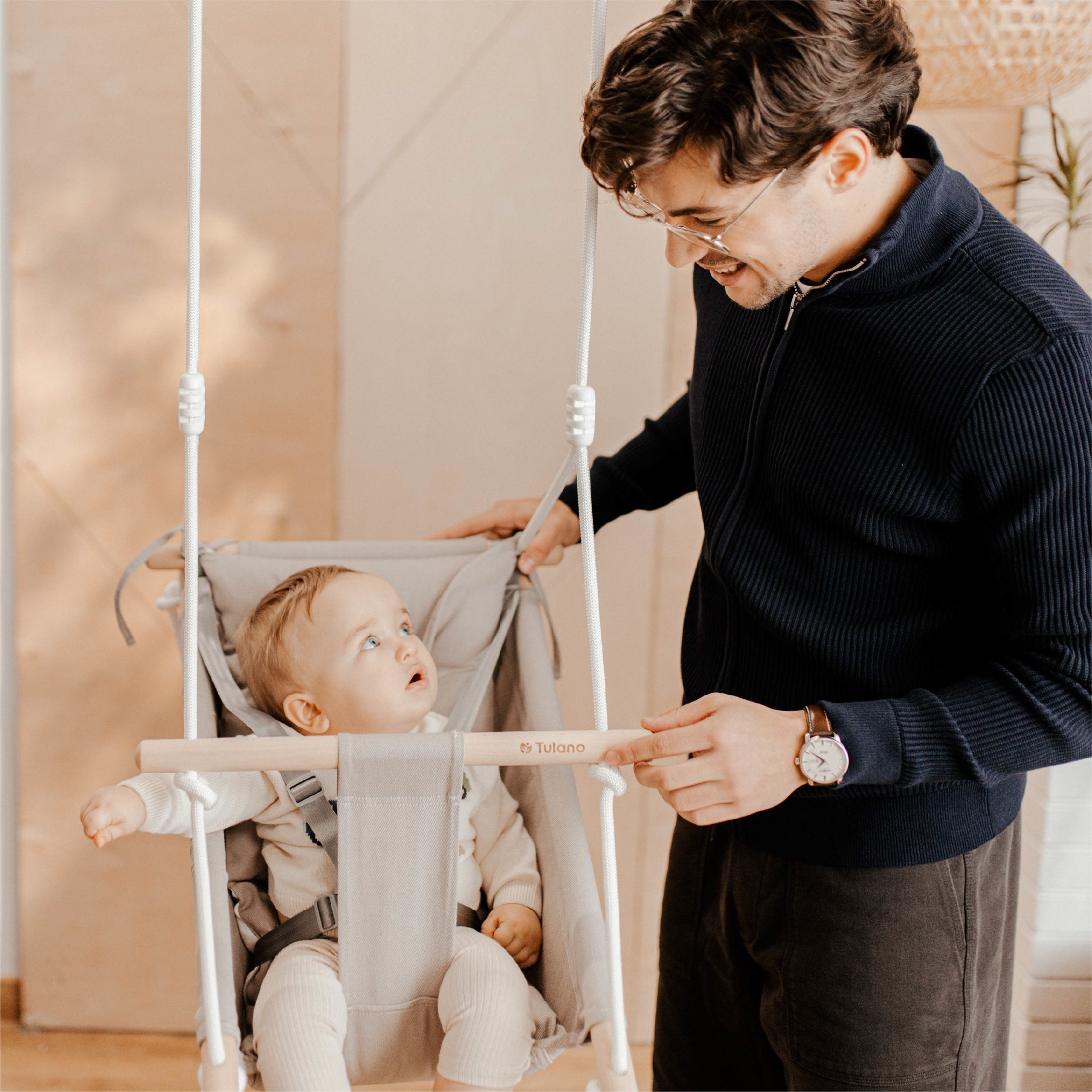 Babywip TULANO Hop 40 Roze-Grijs