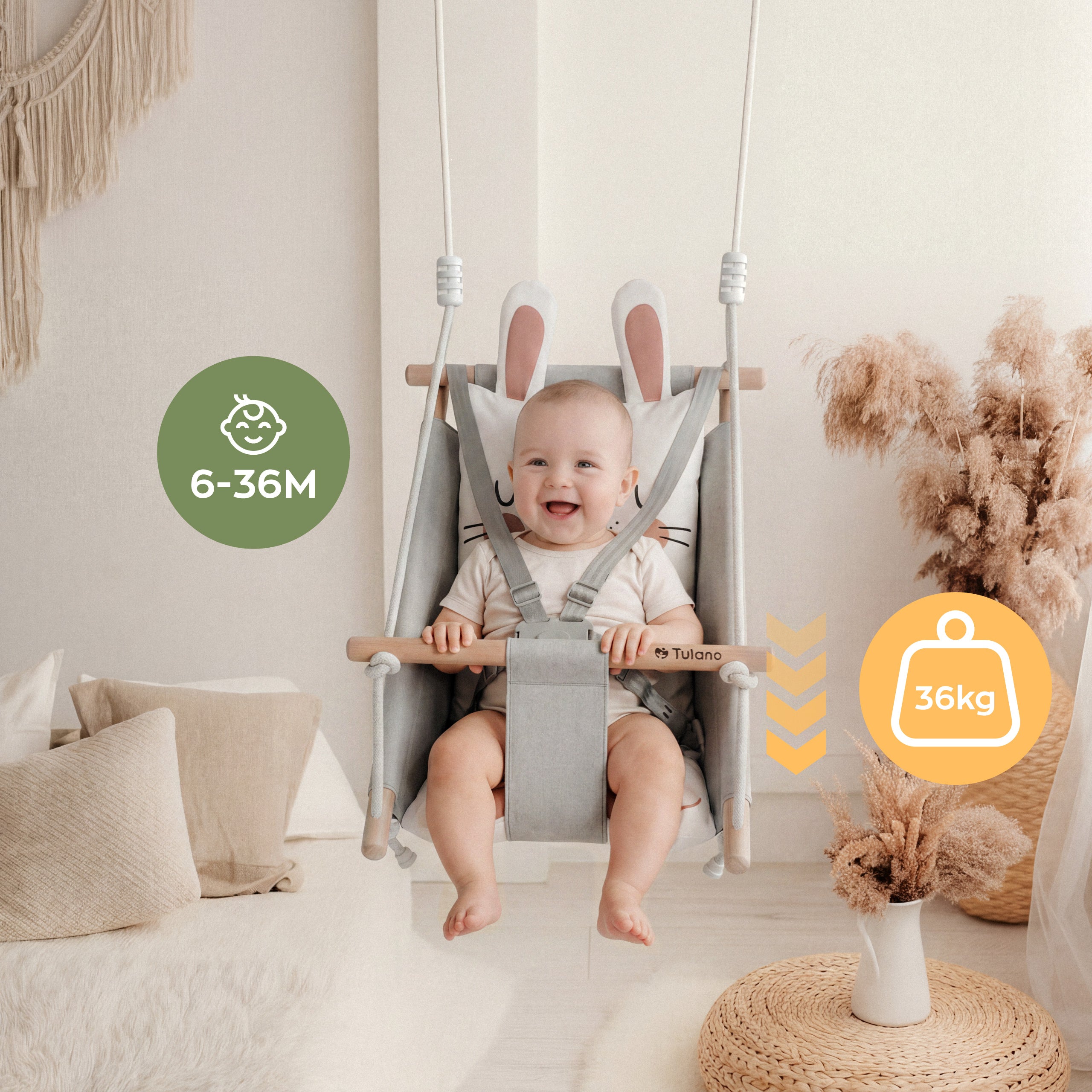 Kinderschommel Tulano Hop 45 Rabbit