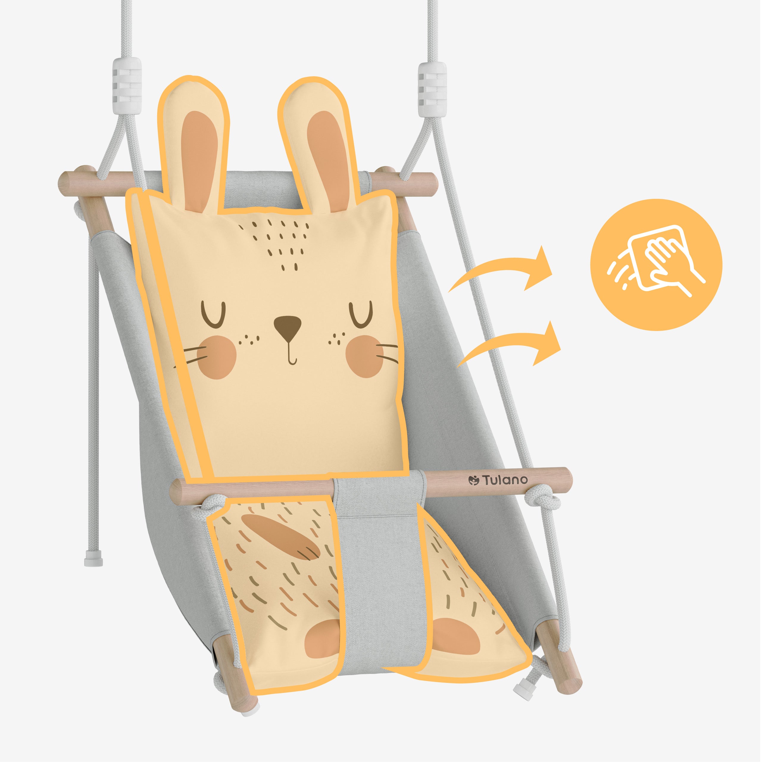 Kinderschommel Tulano Hop 45 Rabbit