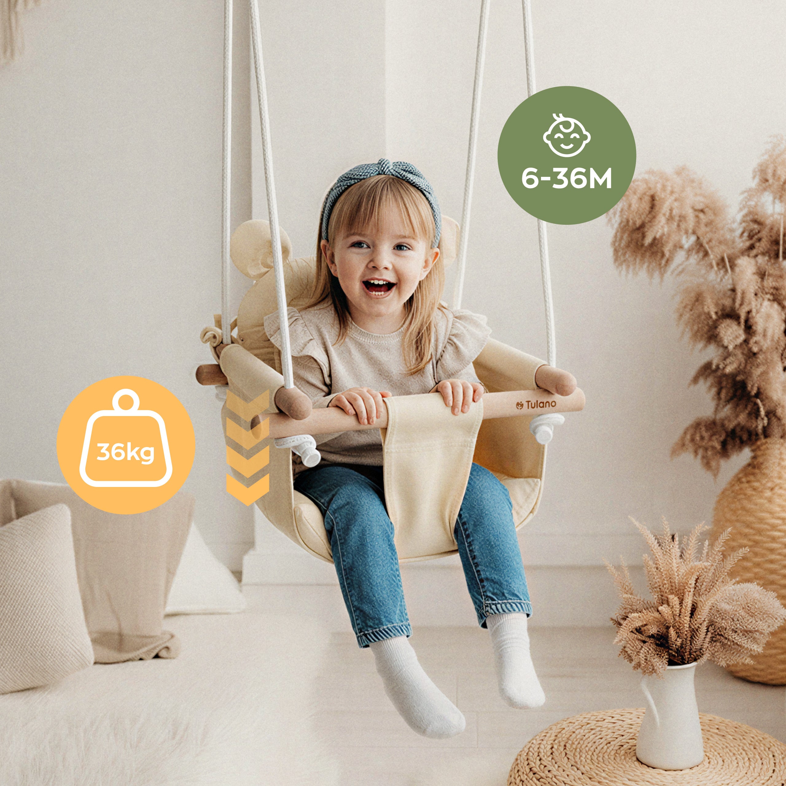 TULANO babyschommel Hop 30 Beige