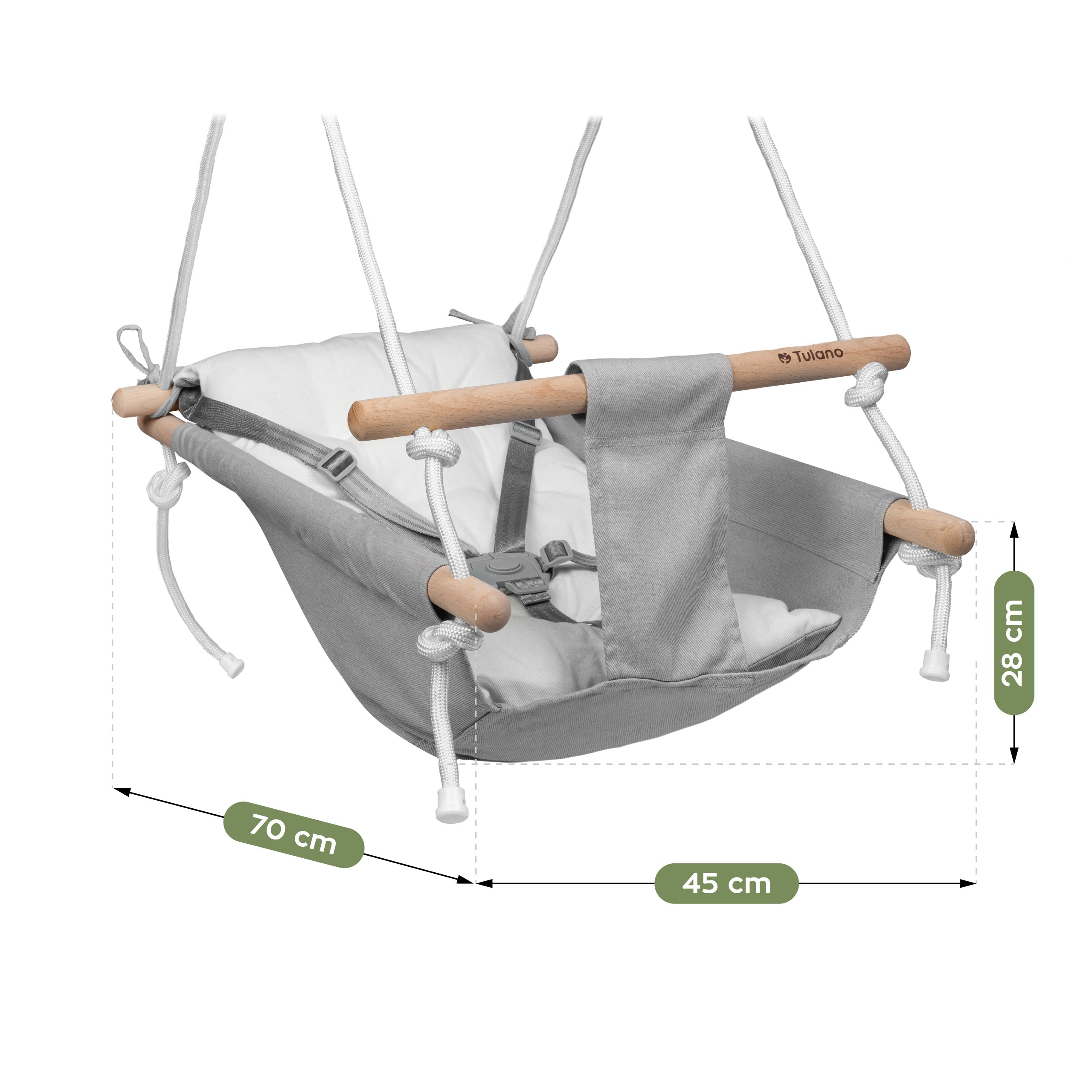 Babywip TULANO Hop 40 Grijs-Wit