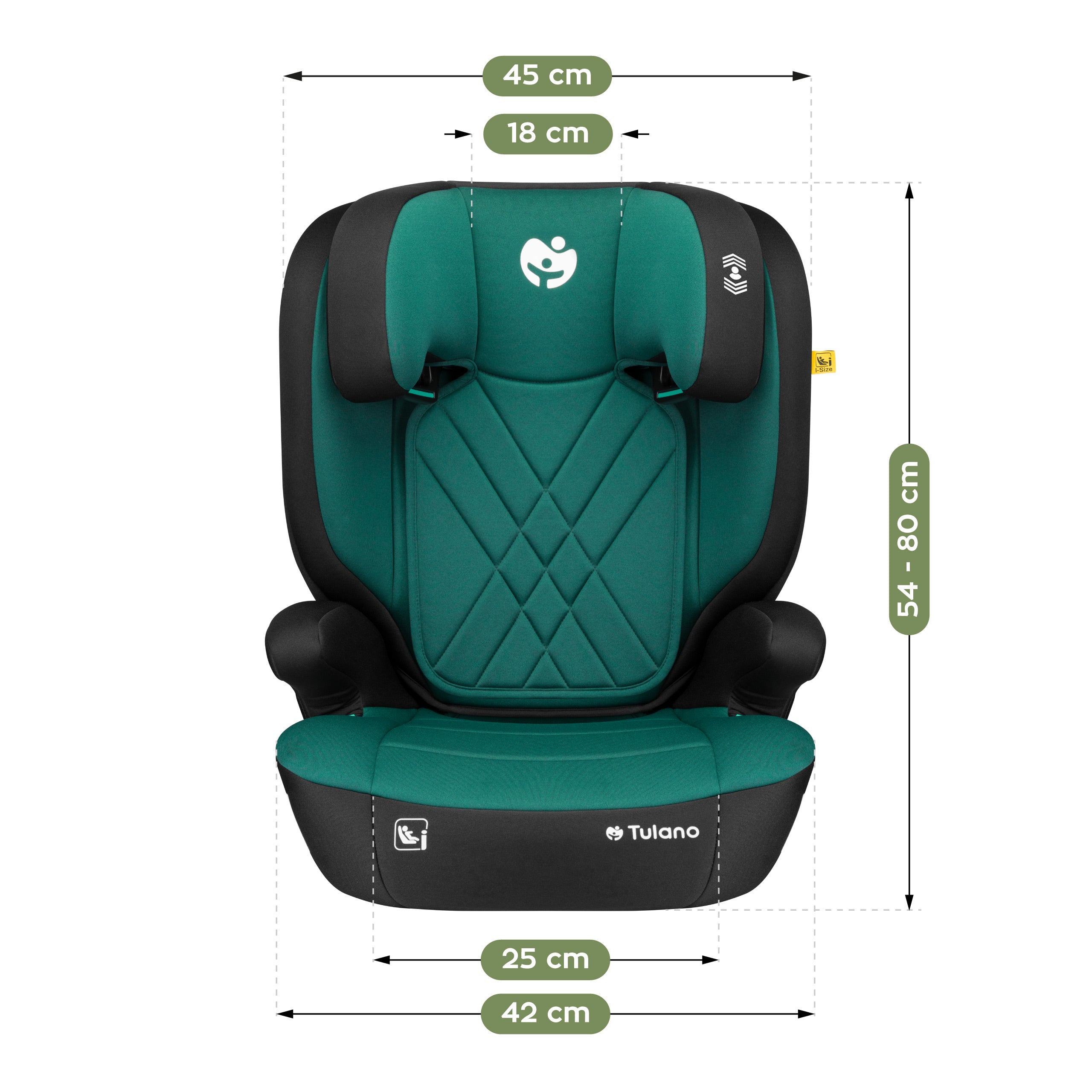 2-in-1 autostoel 100 -150 cm Joy 45 Groen I-Size