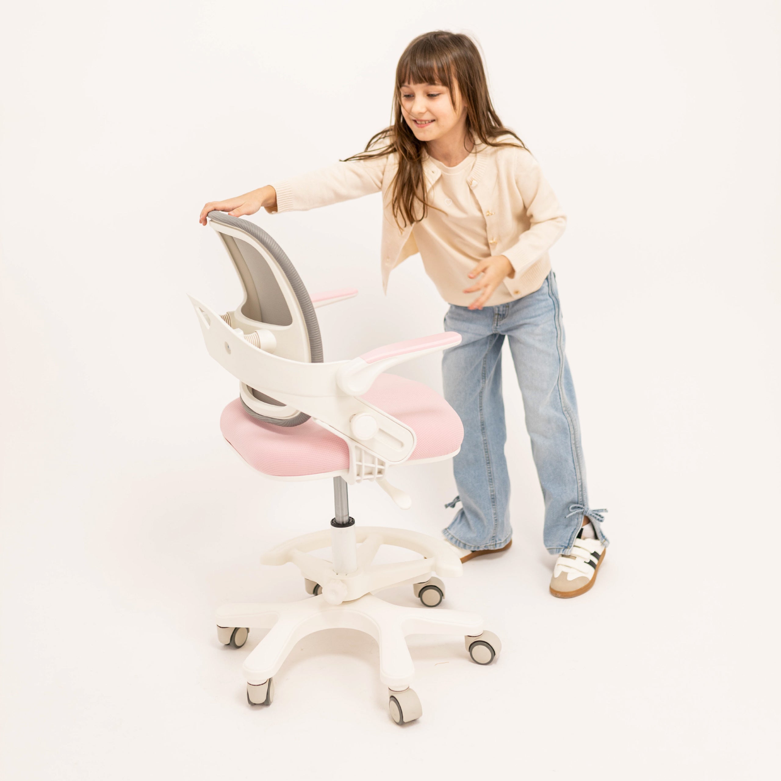 Mark Adler Junior 4.3 Roze-grijze kinderbureaustoel