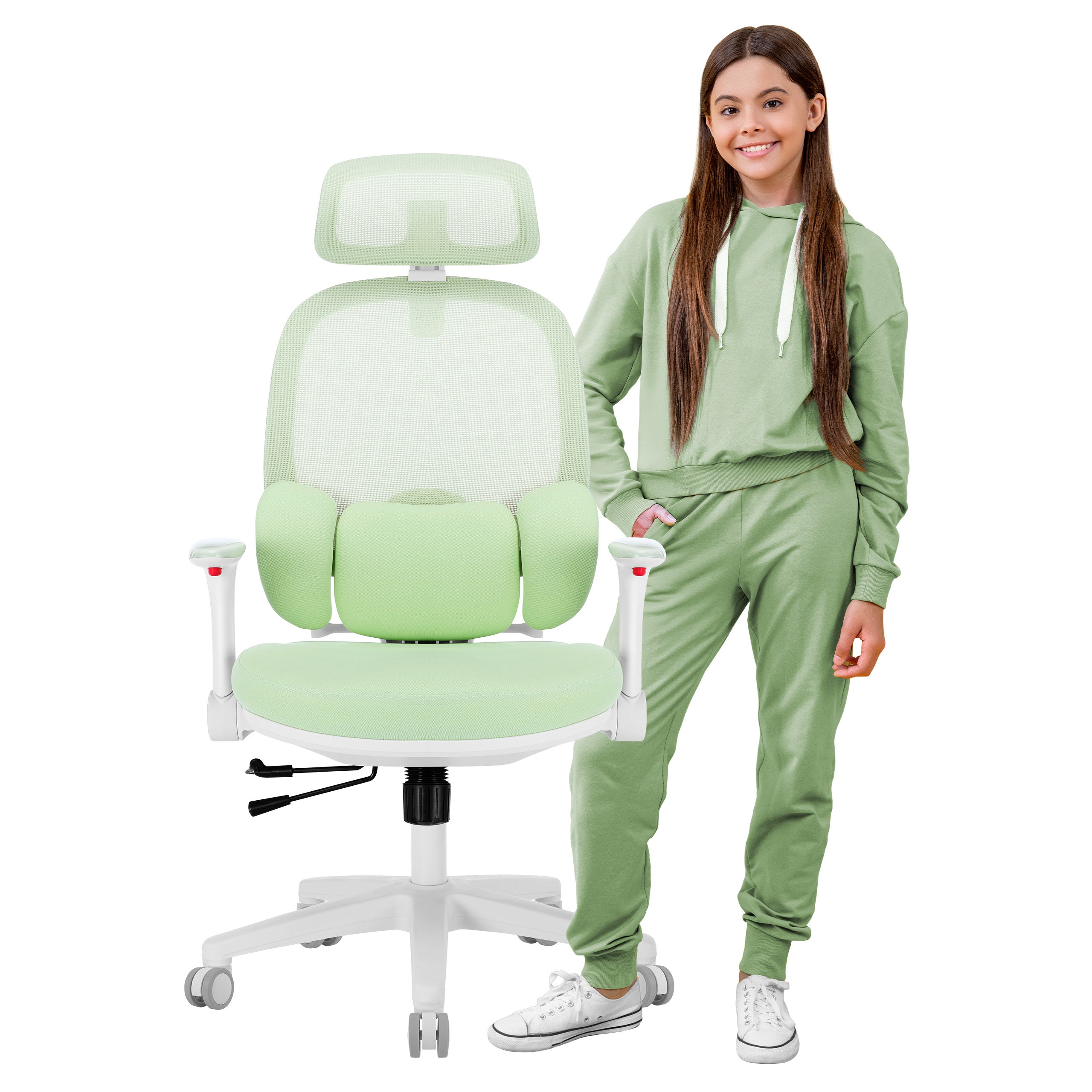 Ergonomische kinderstoel Mark Adler Junior 6.3 Groen