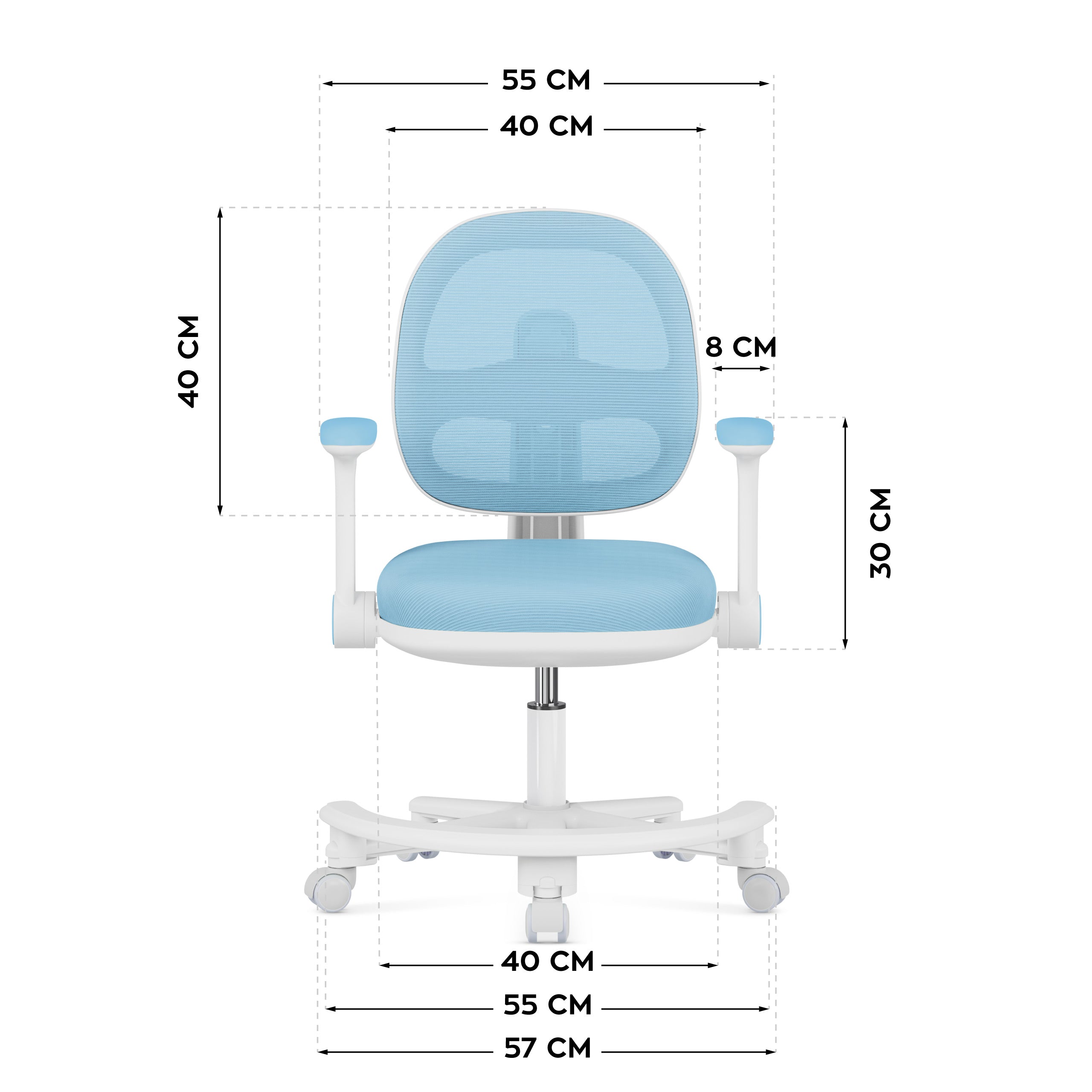 Ergonomische kinderbureaustoel Mark Adler Junior 3.6 Blauw
