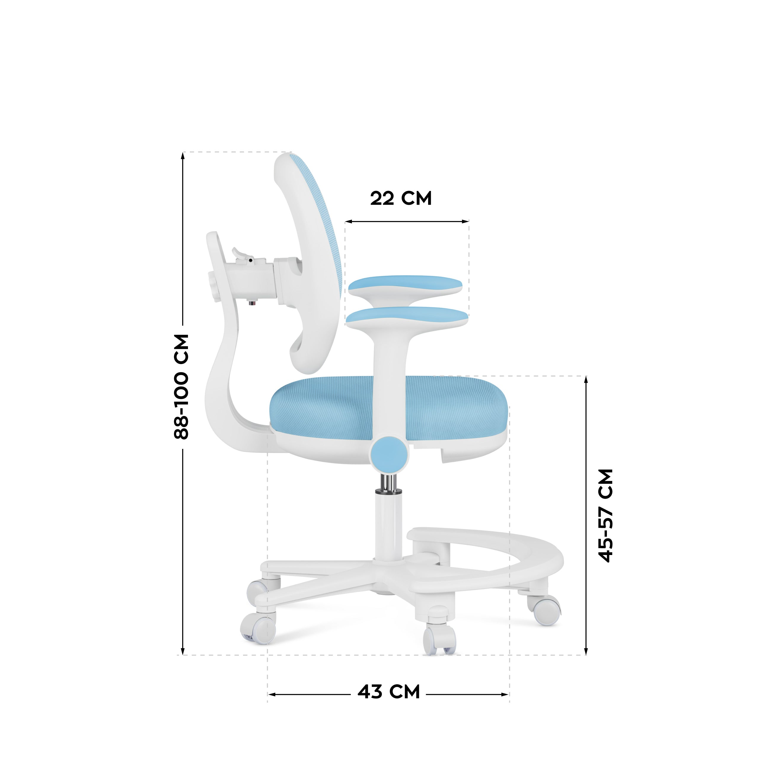 Ergonomische kinderbureaustoel Mark Adler Junior 3.6 Blauw