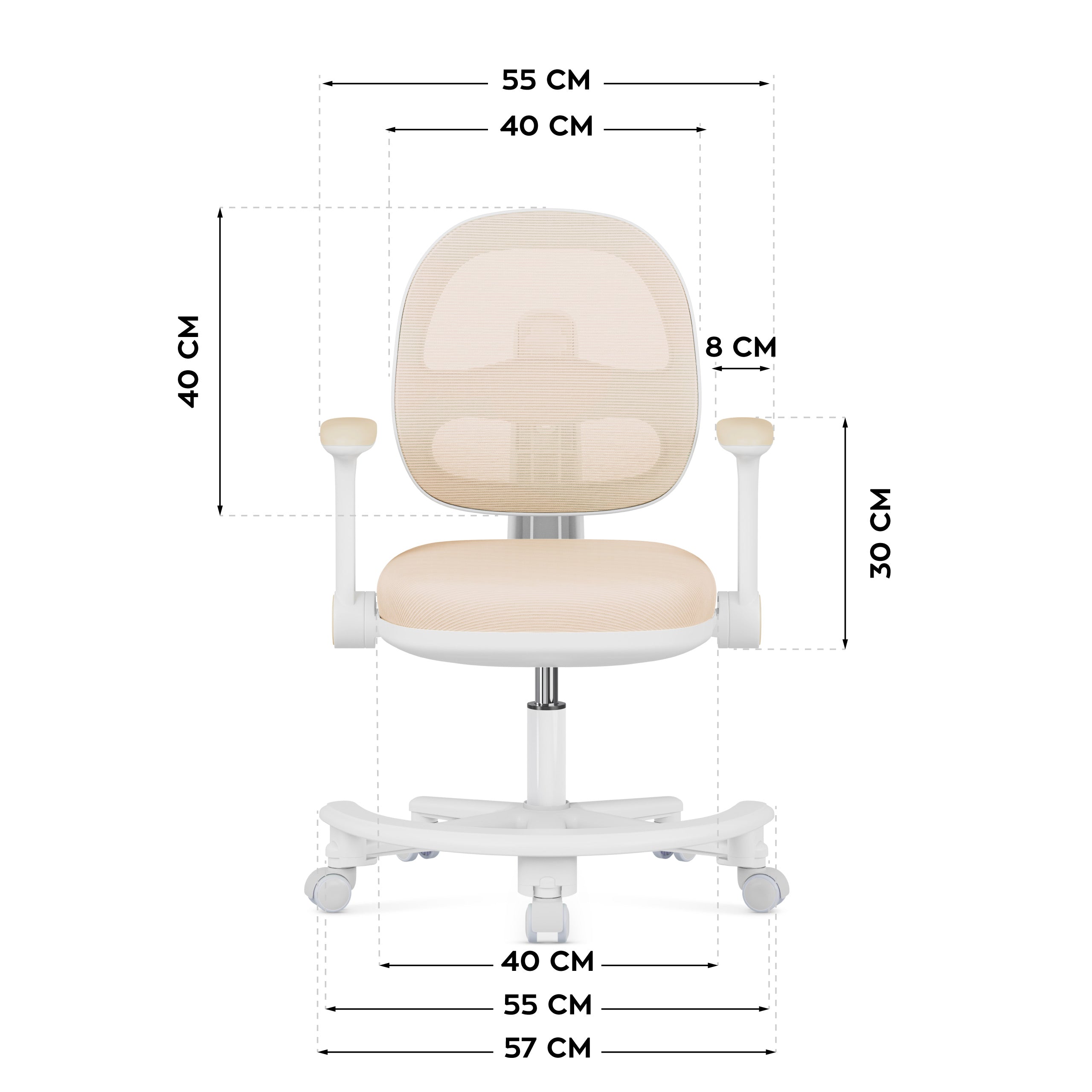 Ergonomische kinderbureaustoel Mark Adler Junior 3.6 Beige