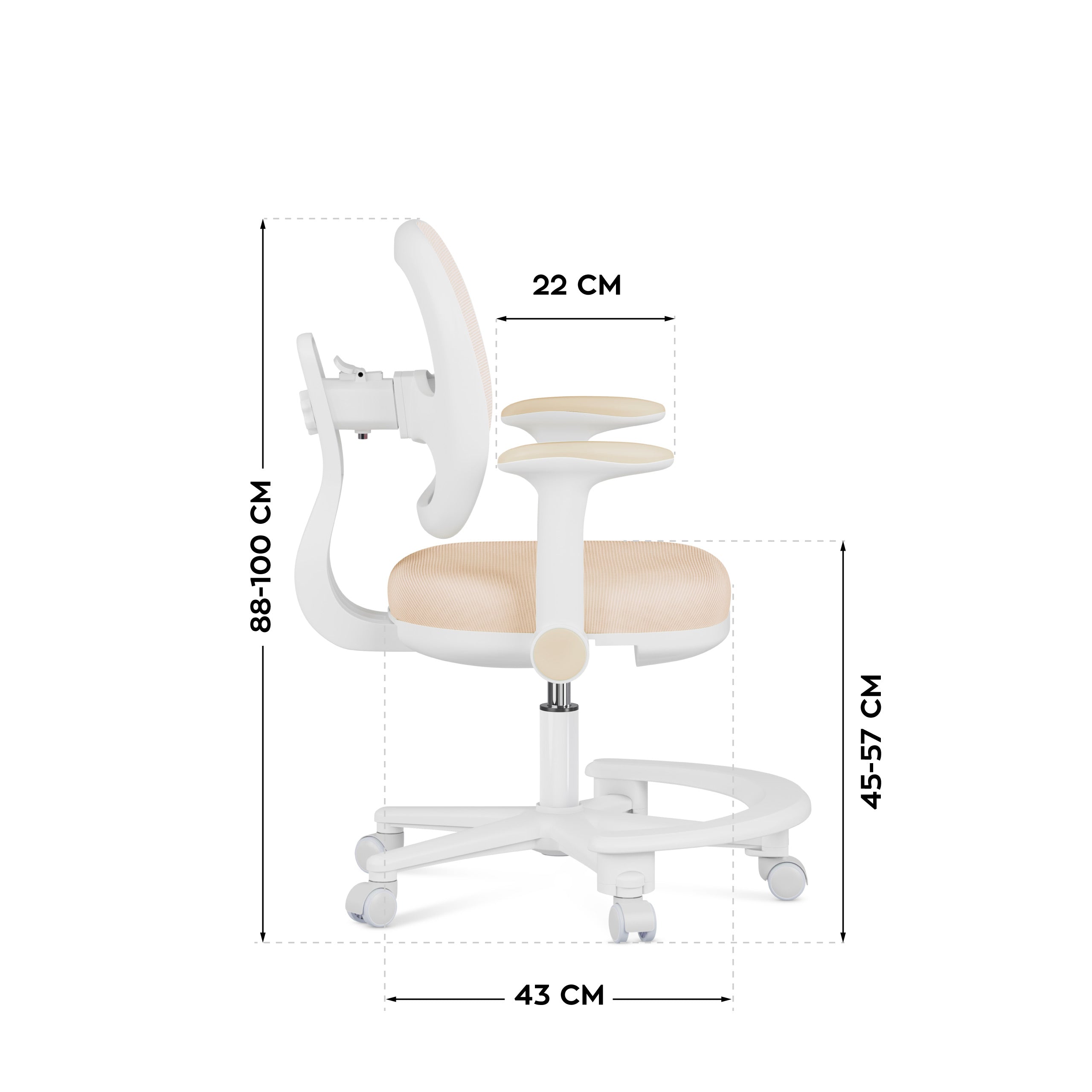 Ergonomische kinderbureaustoel Mark Adler Junior 3.6 Beige